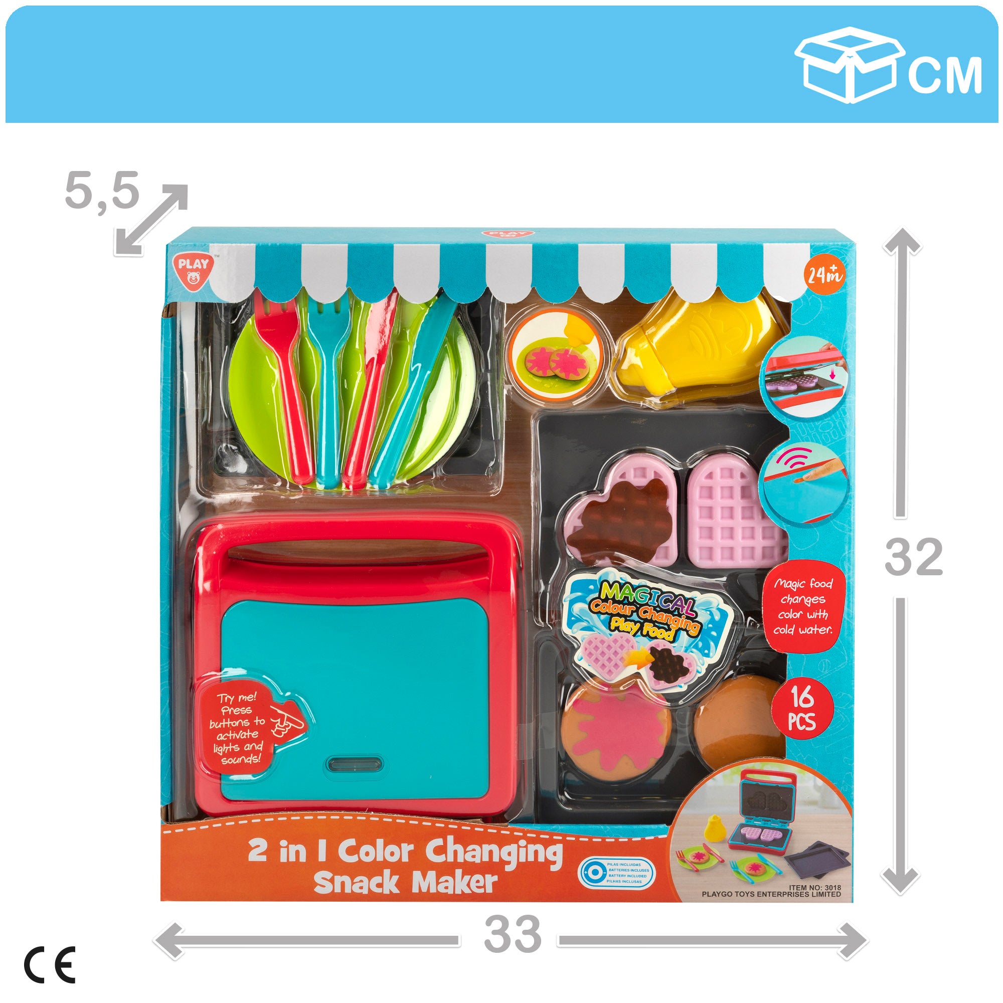 PLAY Sandwichera eléctrica de juguete