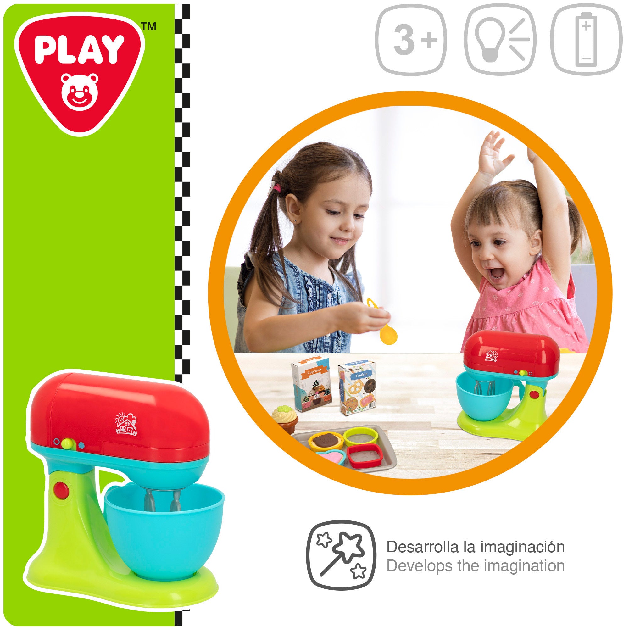 PLAY Batidora eléctrica con accesorios