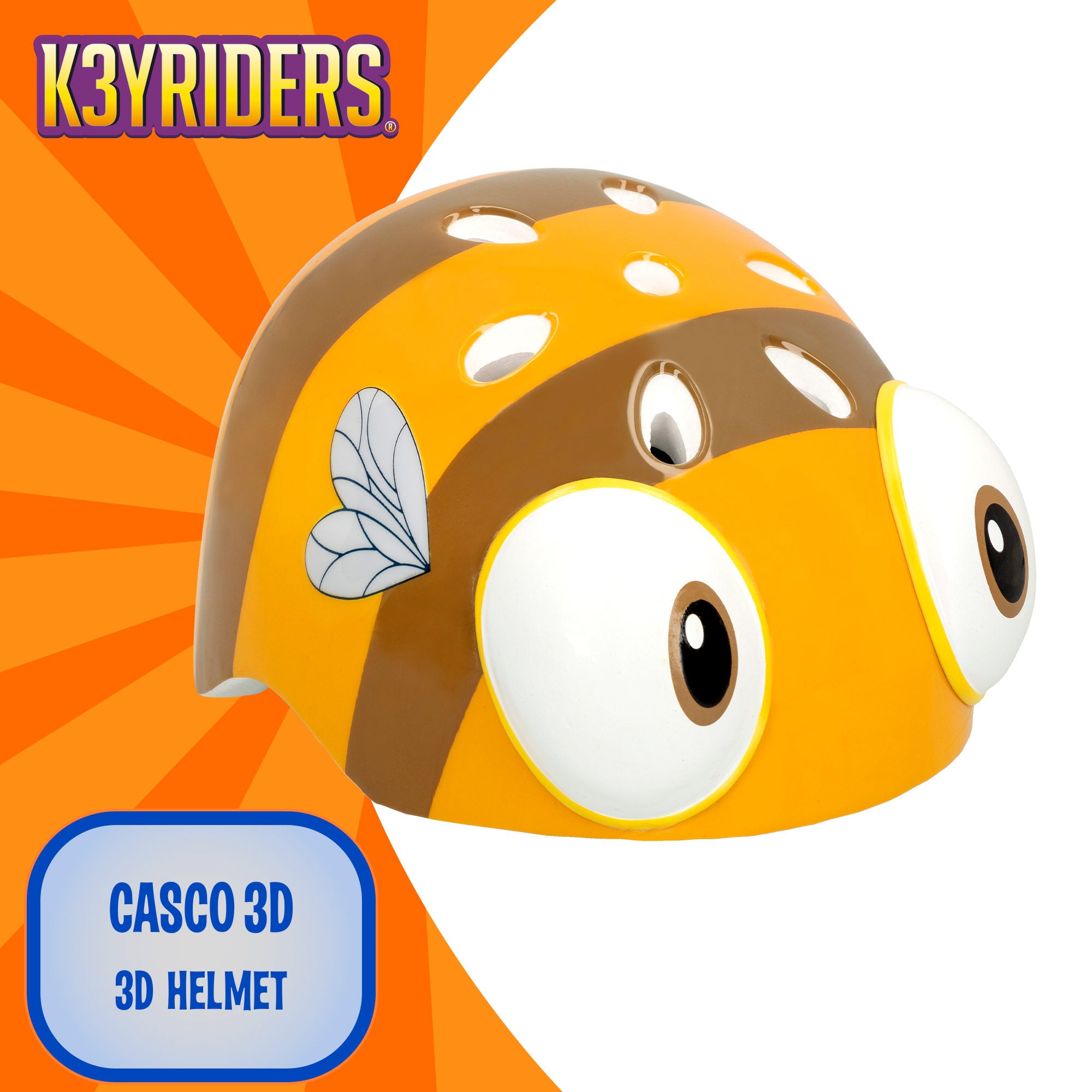 Casco patinete 3D abeja K3YRIDERS