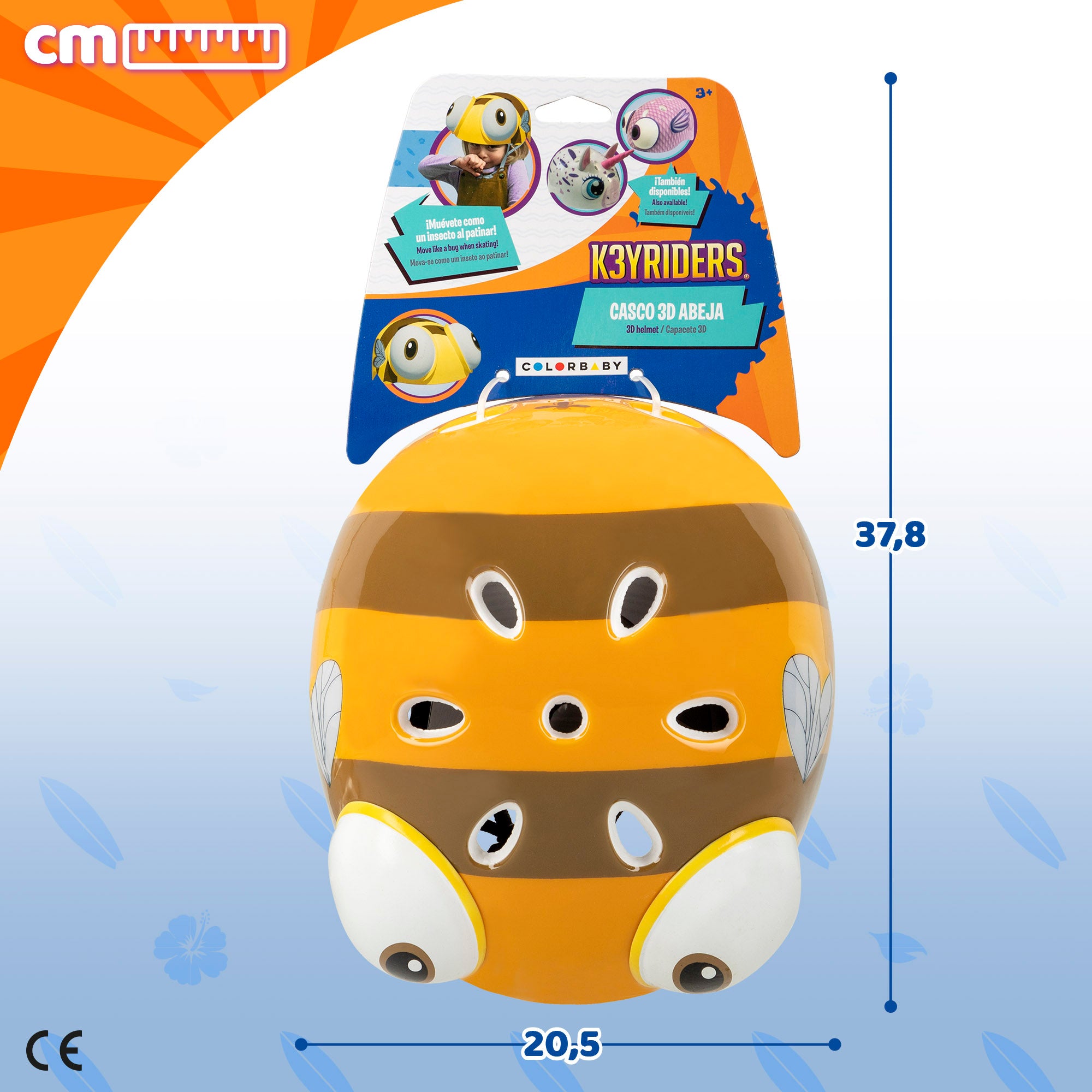 Casco patinete 3D abeja K3YRIDERS