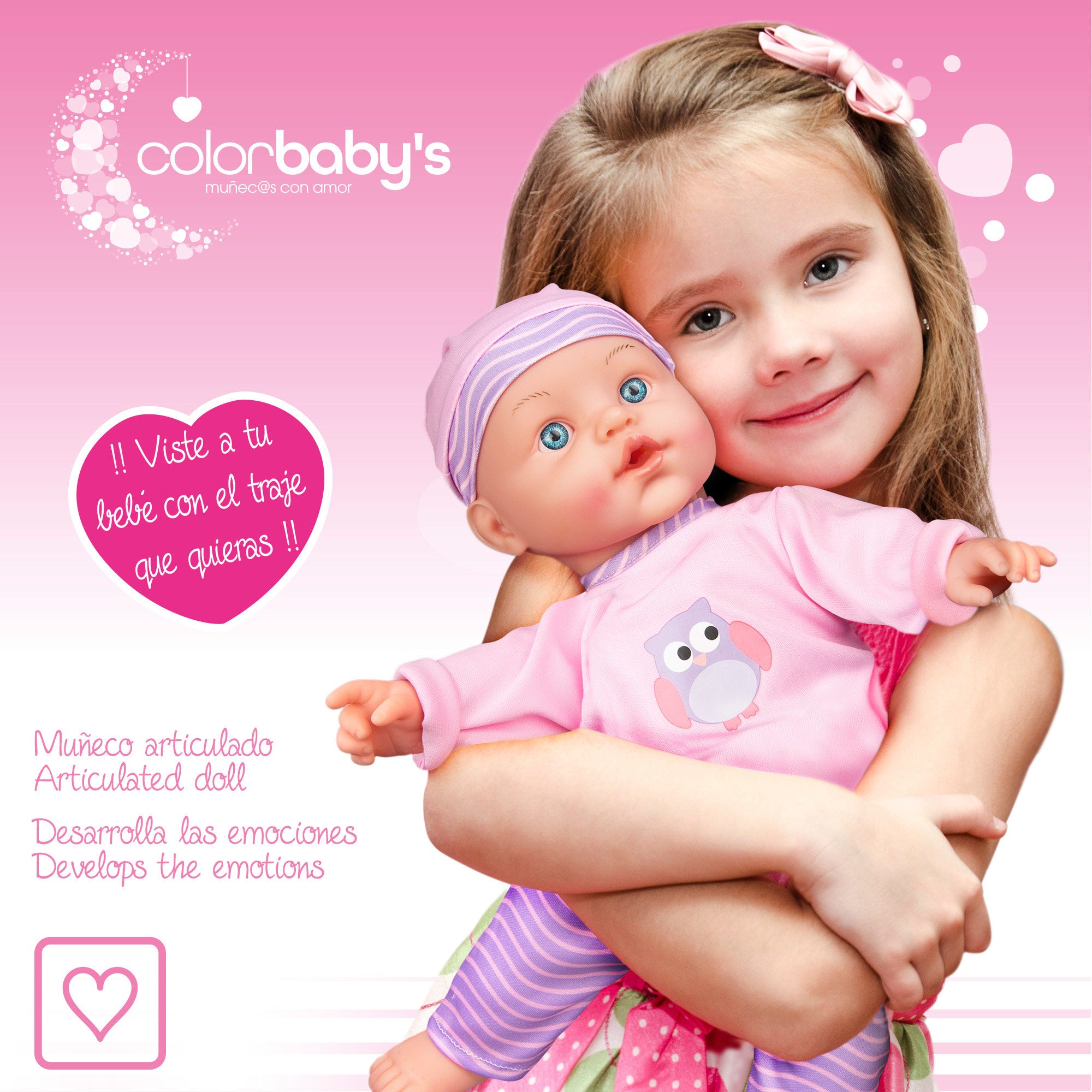 Bebé blandito con ropa Colorbaby's