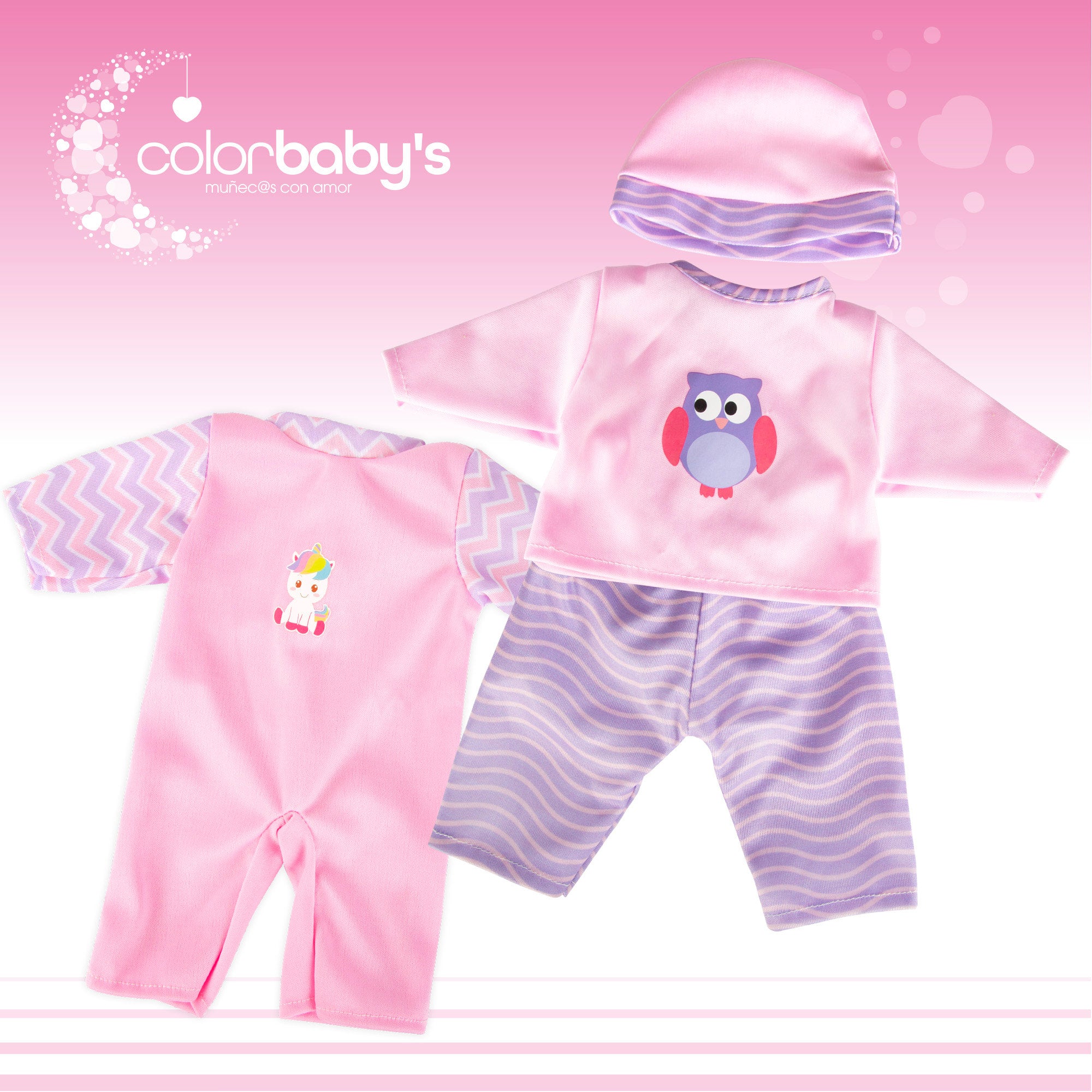 Bebé blandito con ropa Colorbaby's