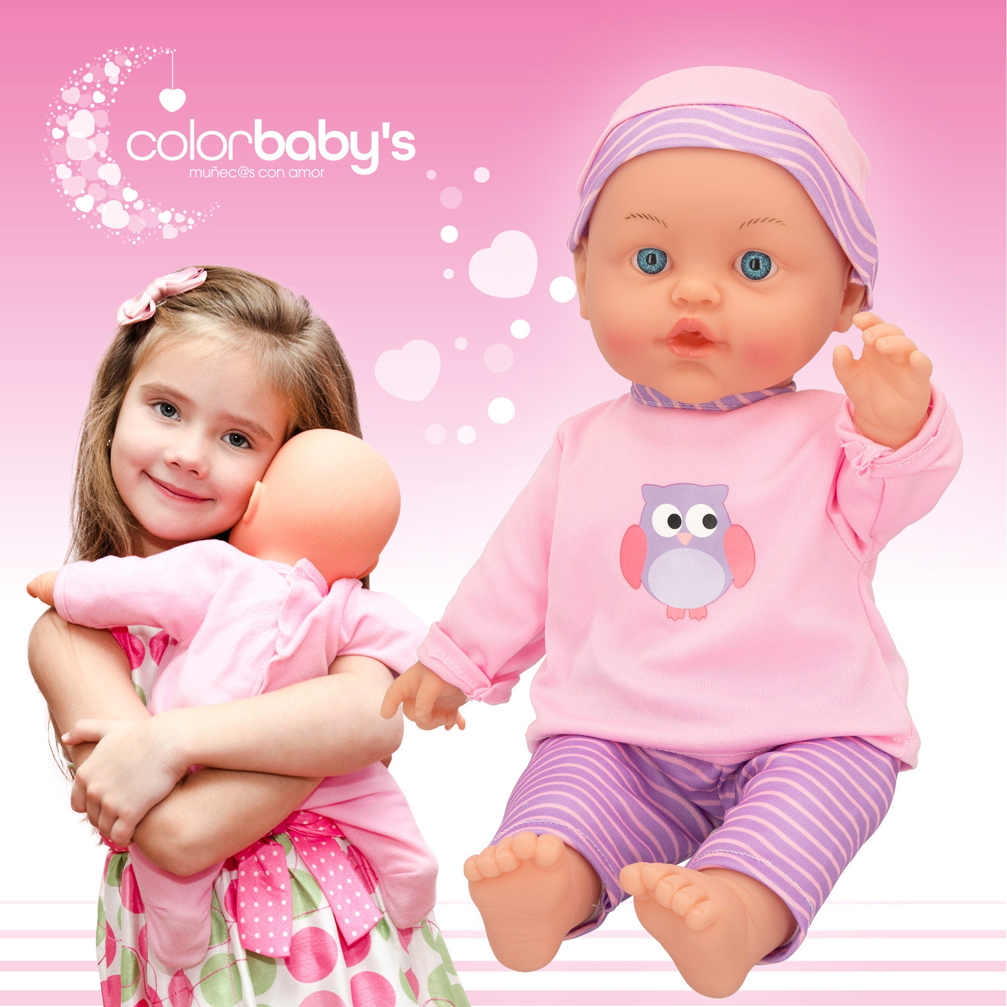 Bebé blandito con ropa Colorbaby's