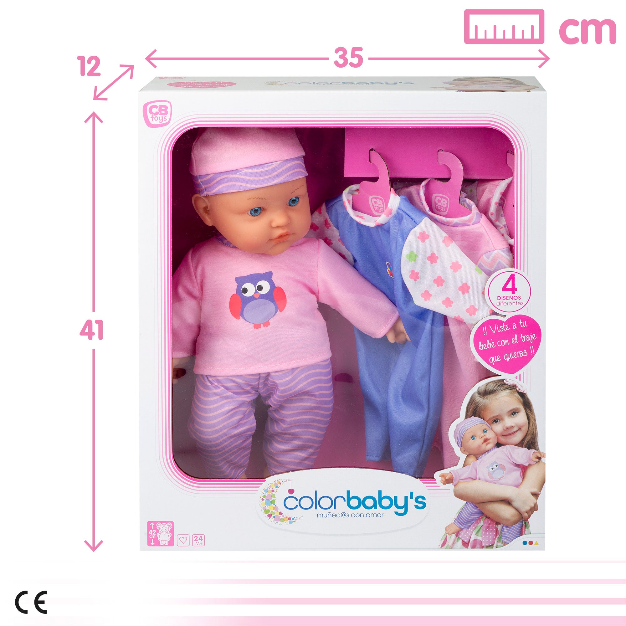 Bebé blandito con ropa Colorbaby's