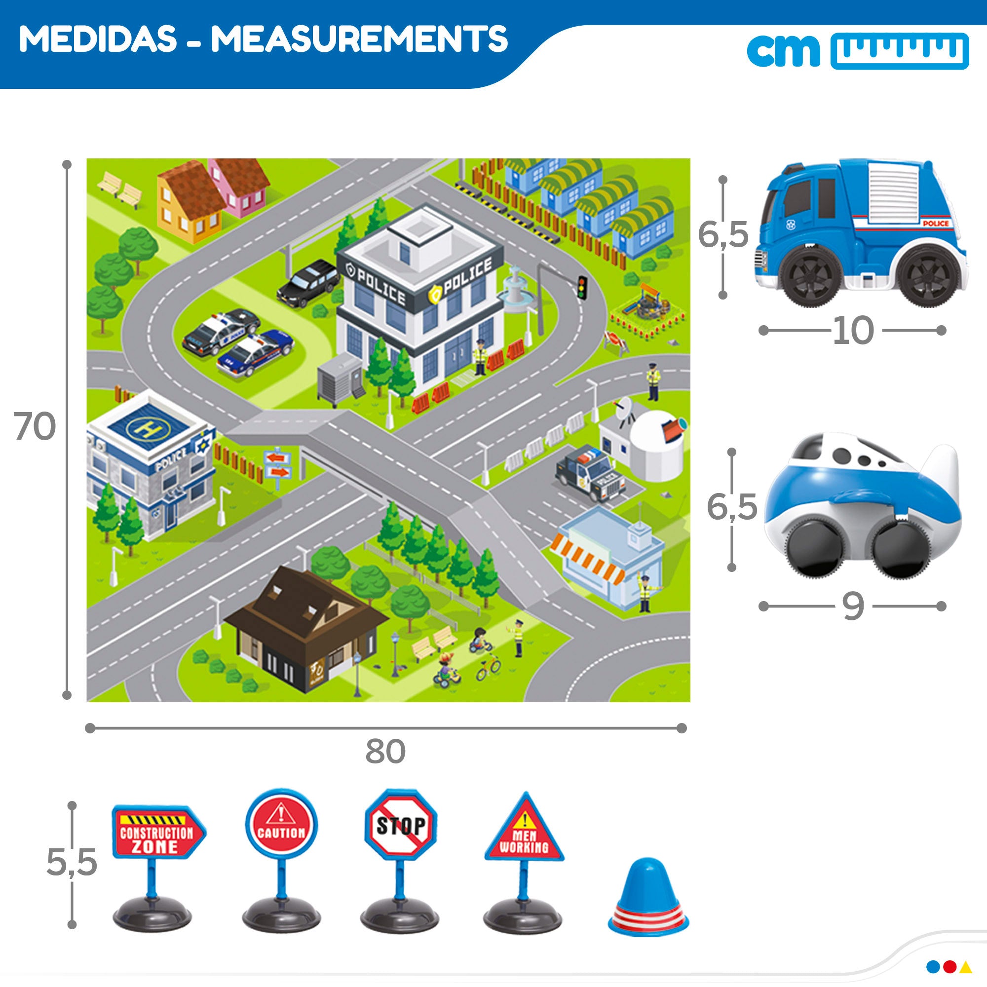 Manta de actividades con coche de fricción Speed & Go