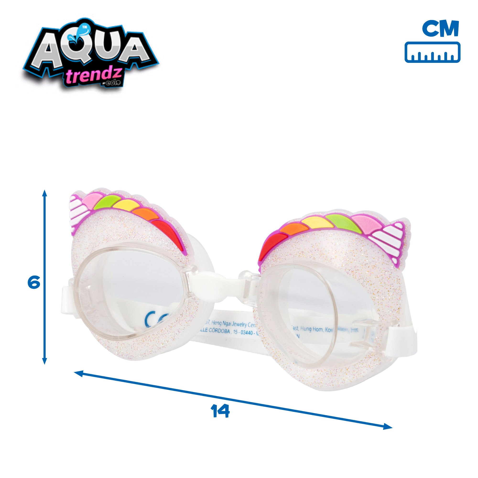 Gafas de buceo y lanzador de agua en forma de unicornio Aqua Trendz