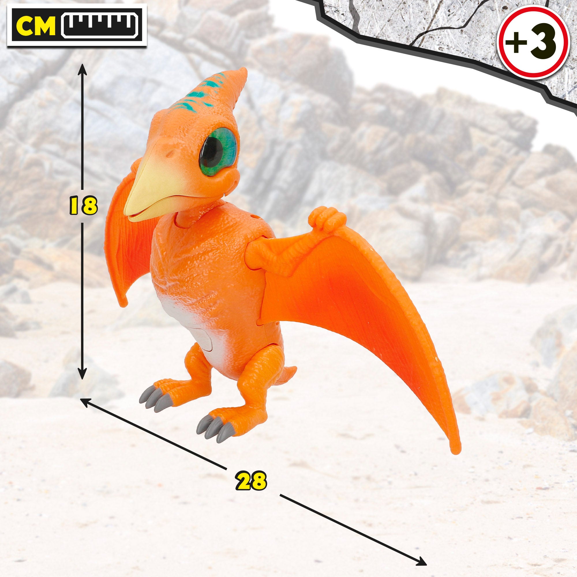 Dinosaurio interactivo Pterodáctilo c/sonido y movimiento Dinos Unleashed