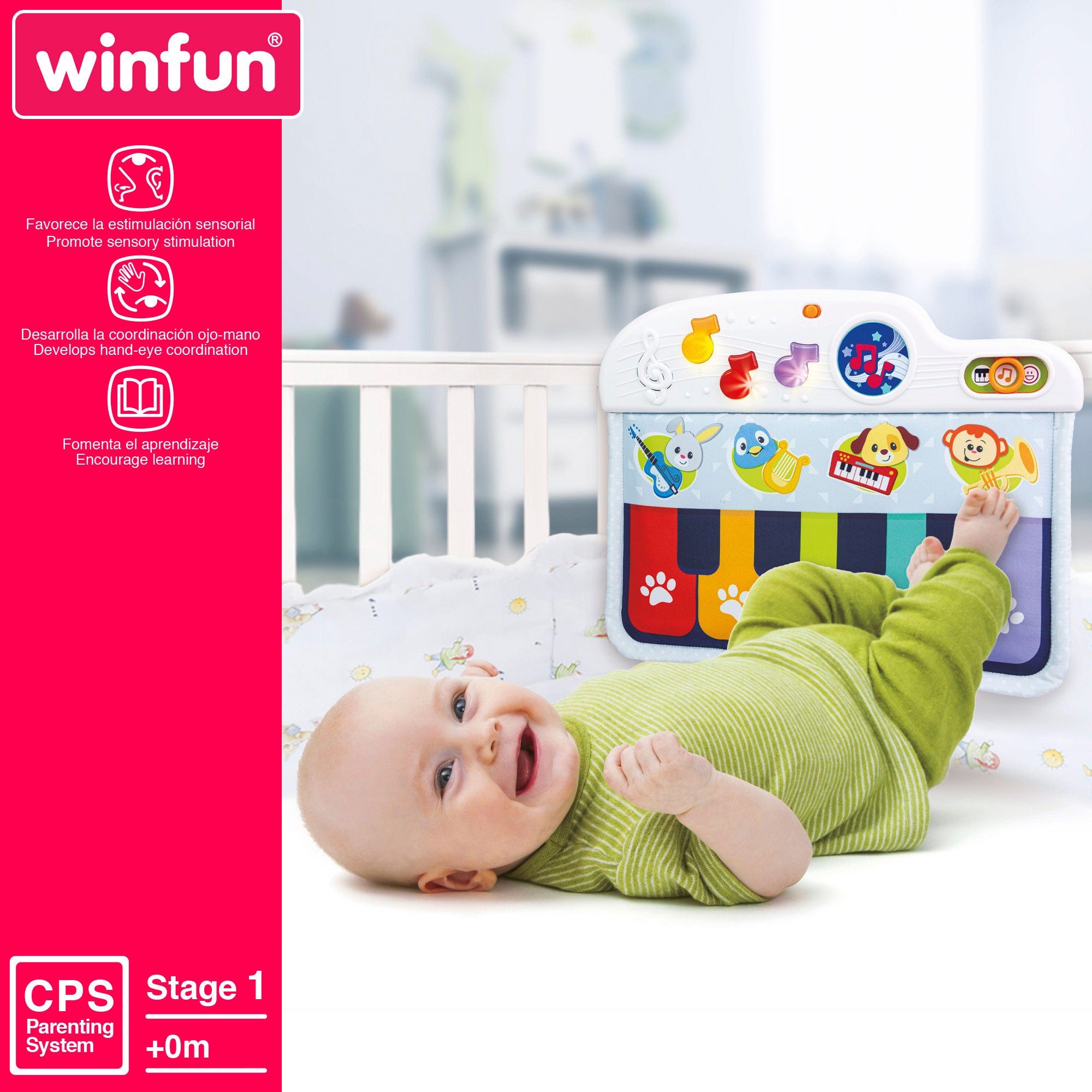 Winfun Piano para bebés con luz y sonido