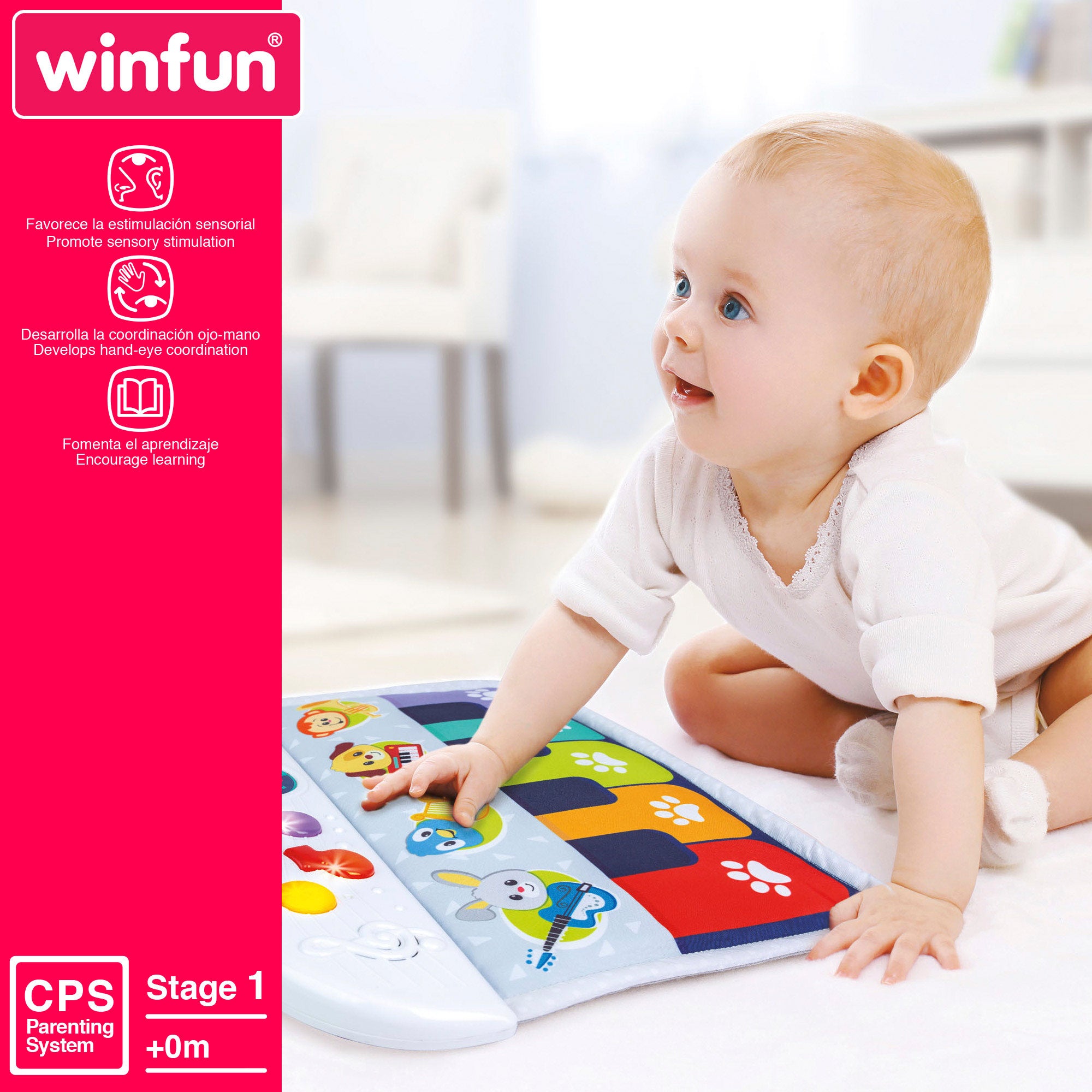 Winfun Piano para bebés con luz y sonido