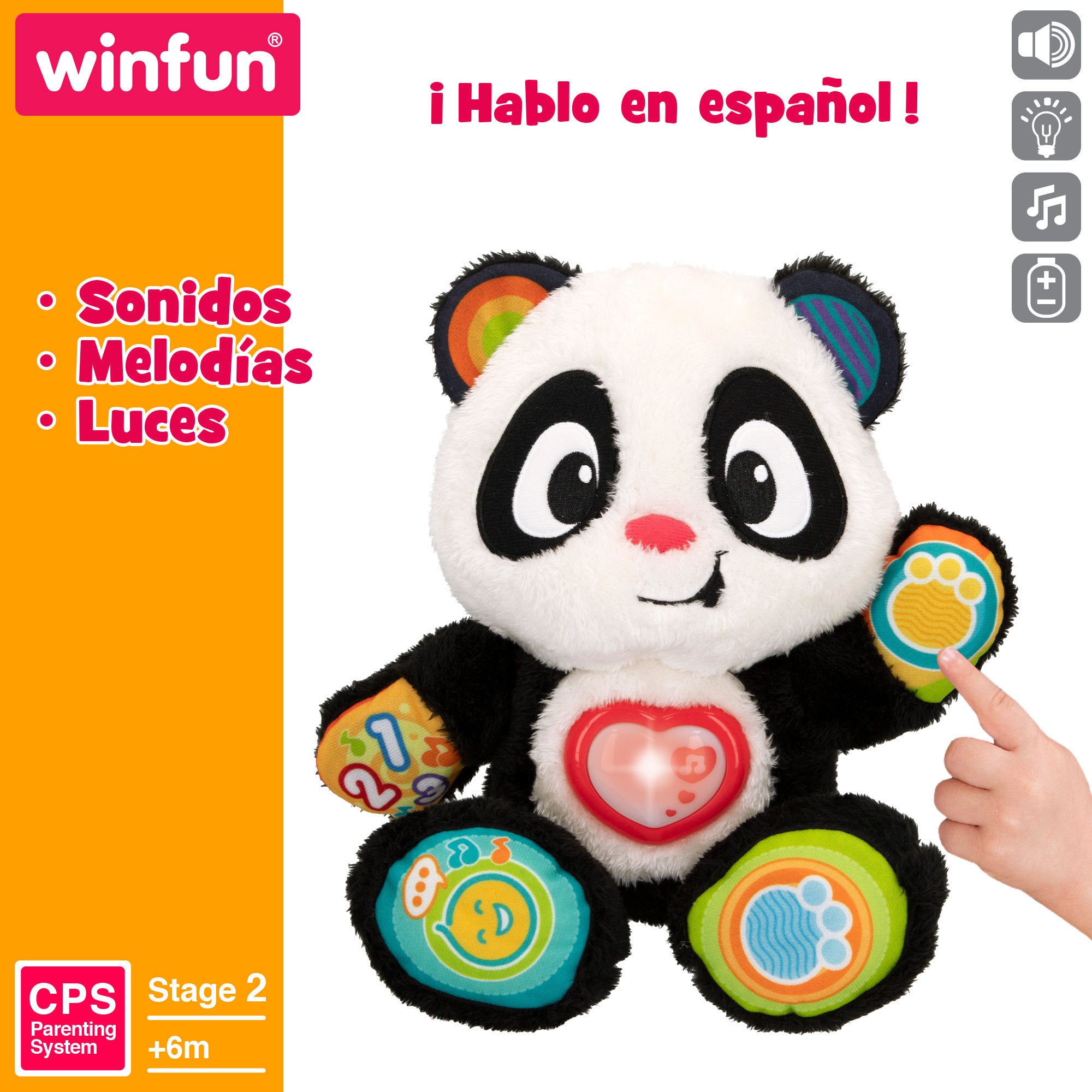 Winfun Osito peluche bebé oso panda Aprende Conmigo