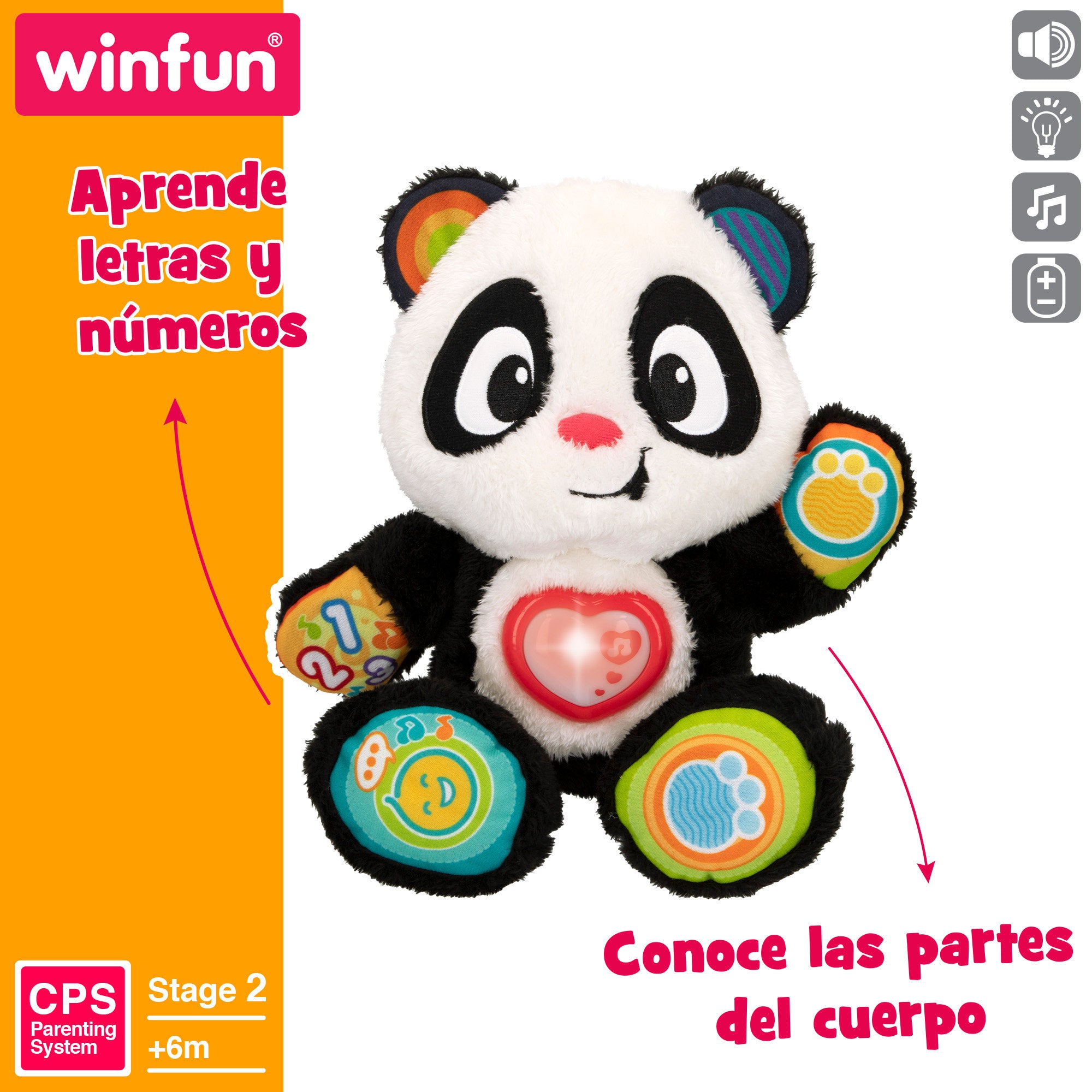 Winfun Osito peluche bebé oso panda Aprende Conmigo