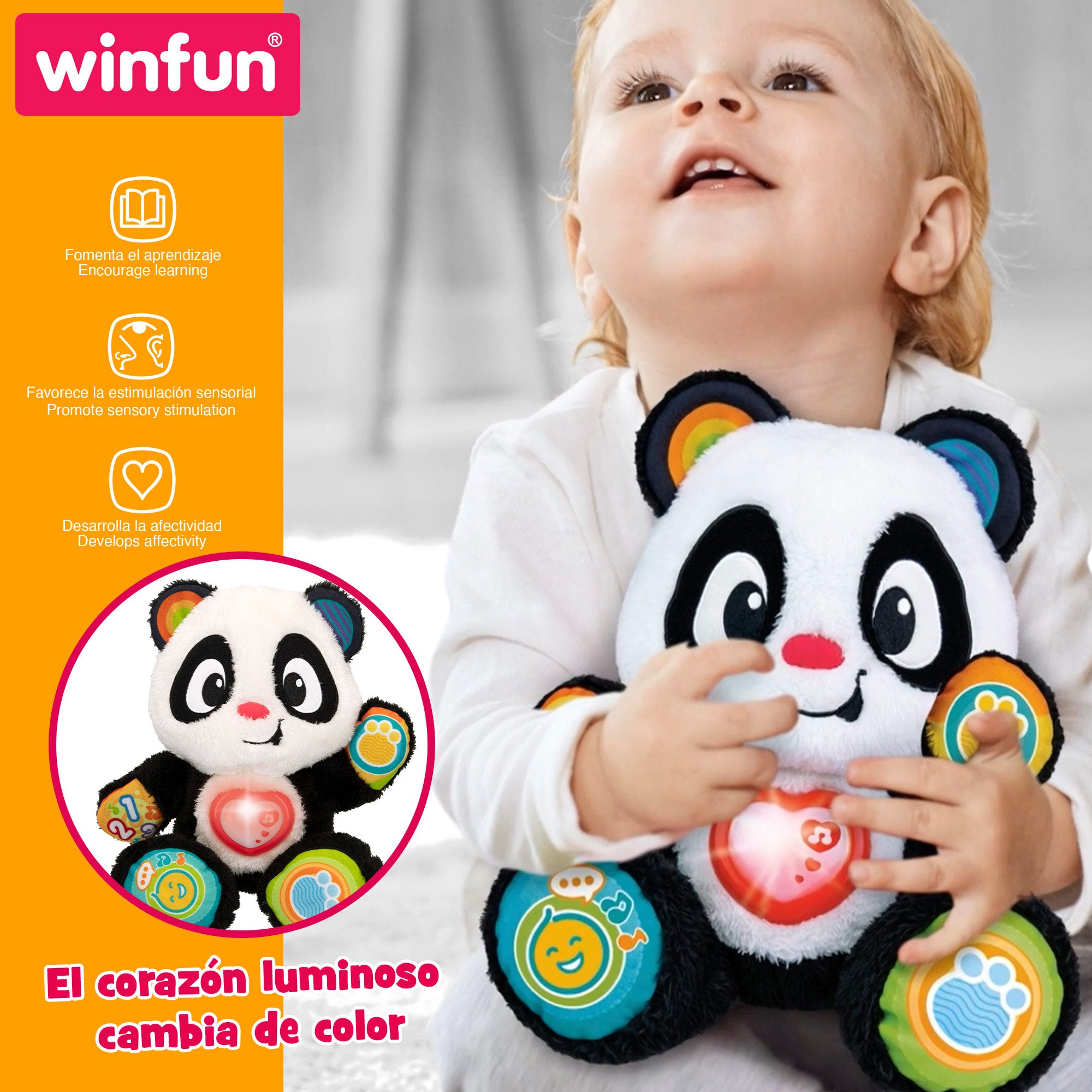 Winfun Osito peluche bebé oso panda Aprende Conmigo