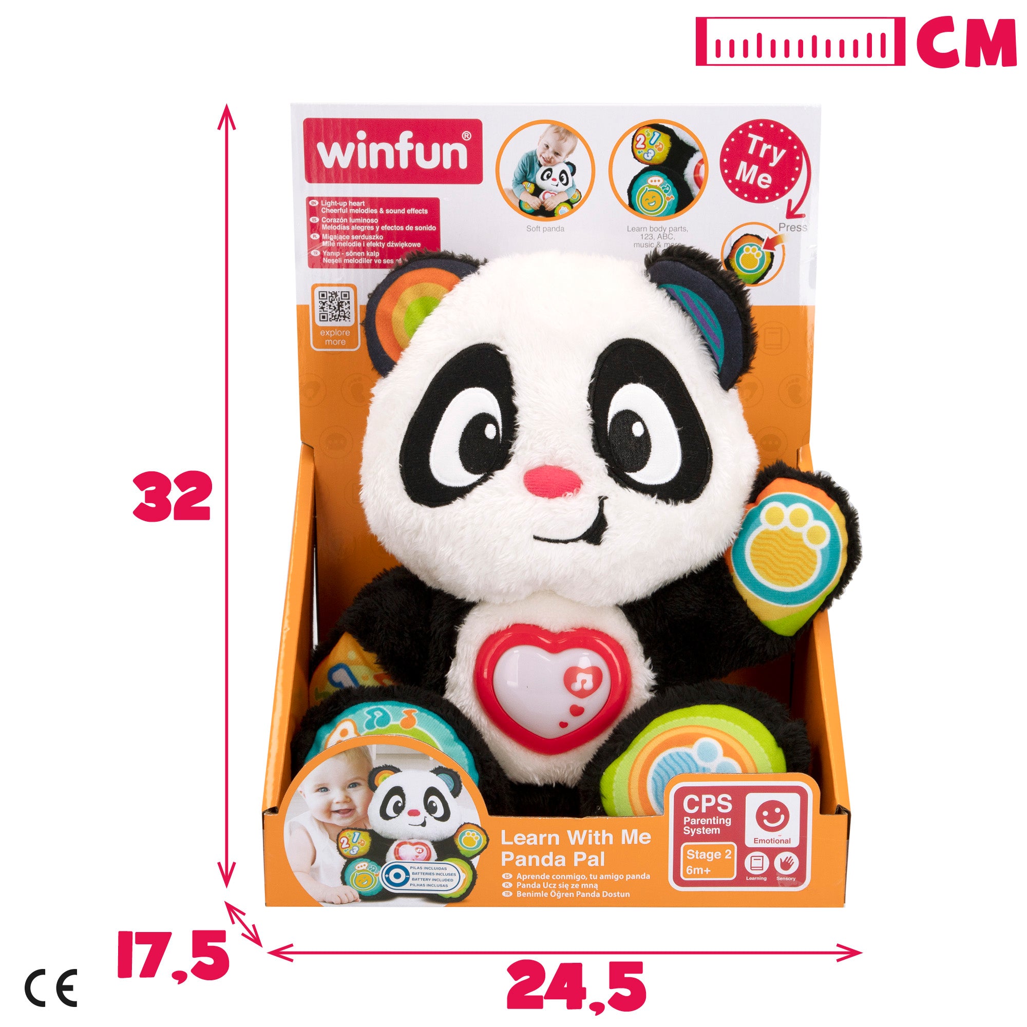 Winfun Osito peluche bebé oso panda Aprende Conmigo