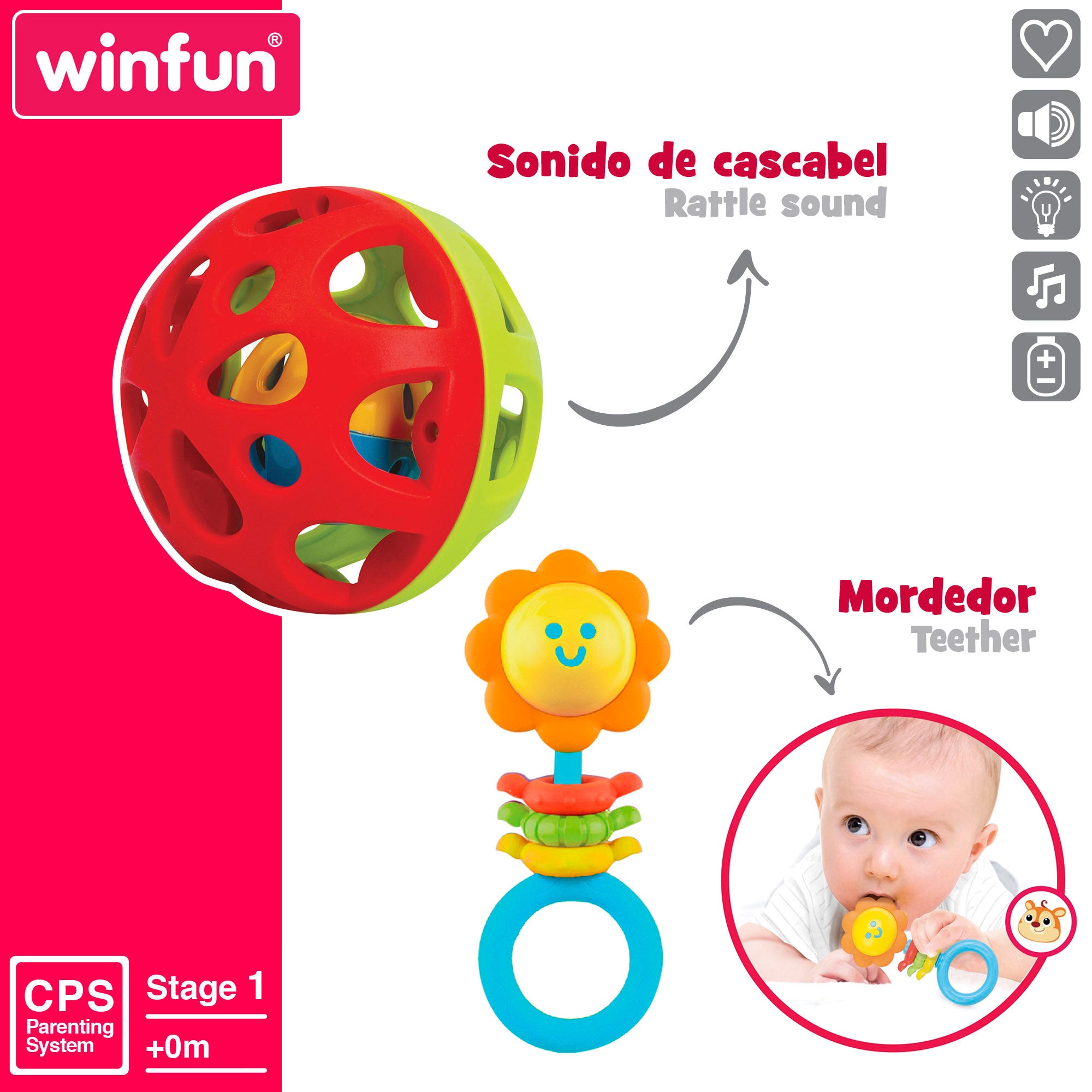 Winfun Set 4 juguetes para bebés