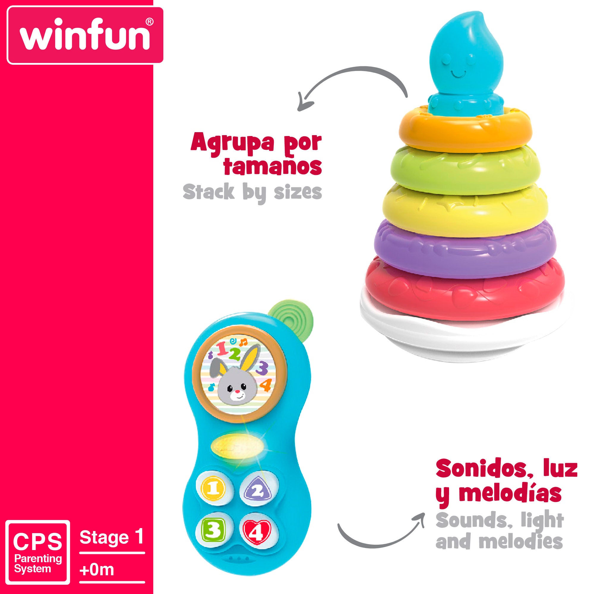 Winfun Set 4 juguetes para bebés