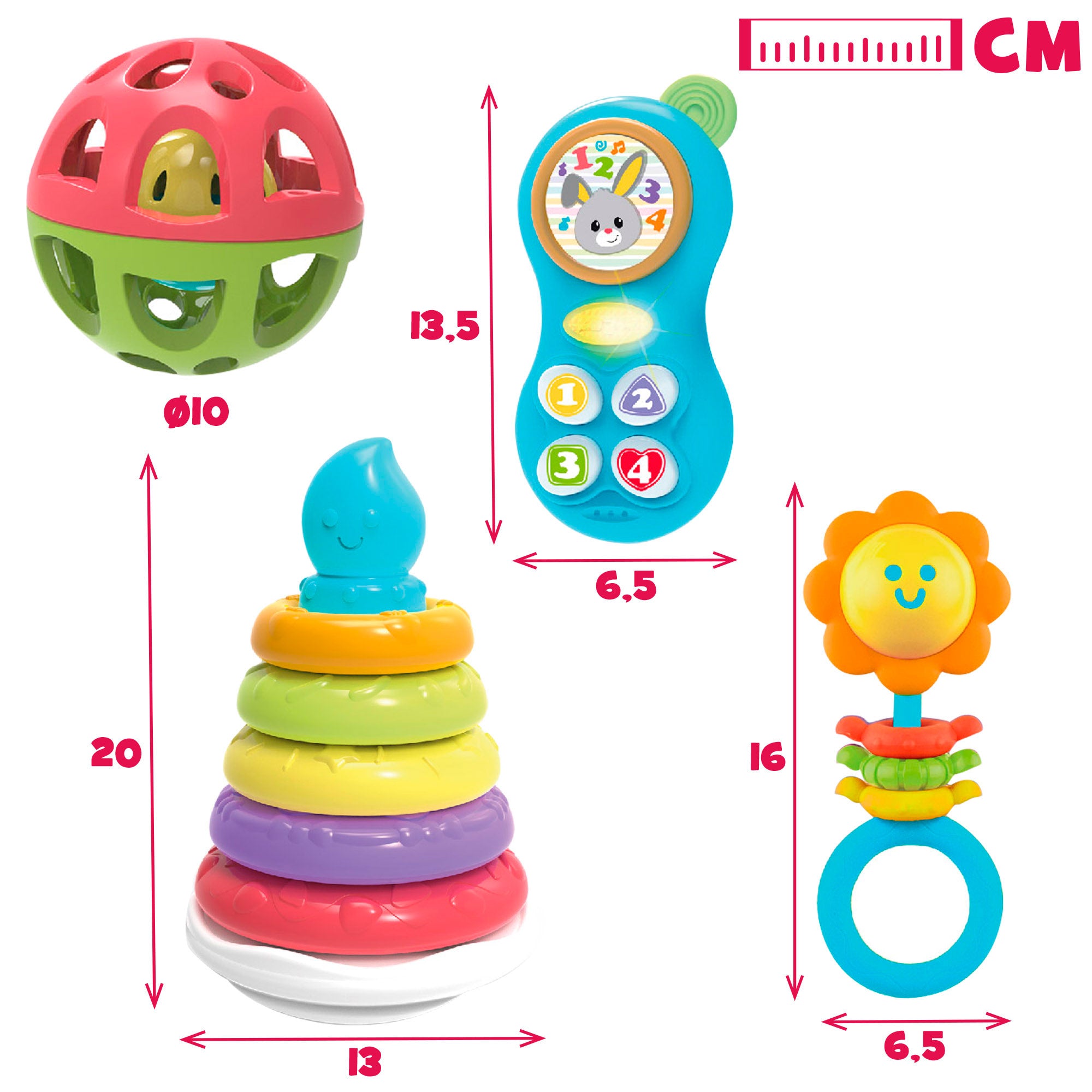 Winfun Set 4 juguetes para bebés