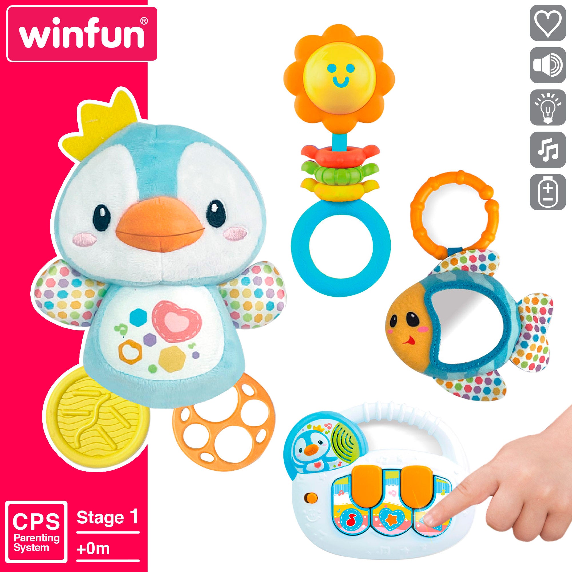 Winfun Set accesorios para bebé con luz y sonido