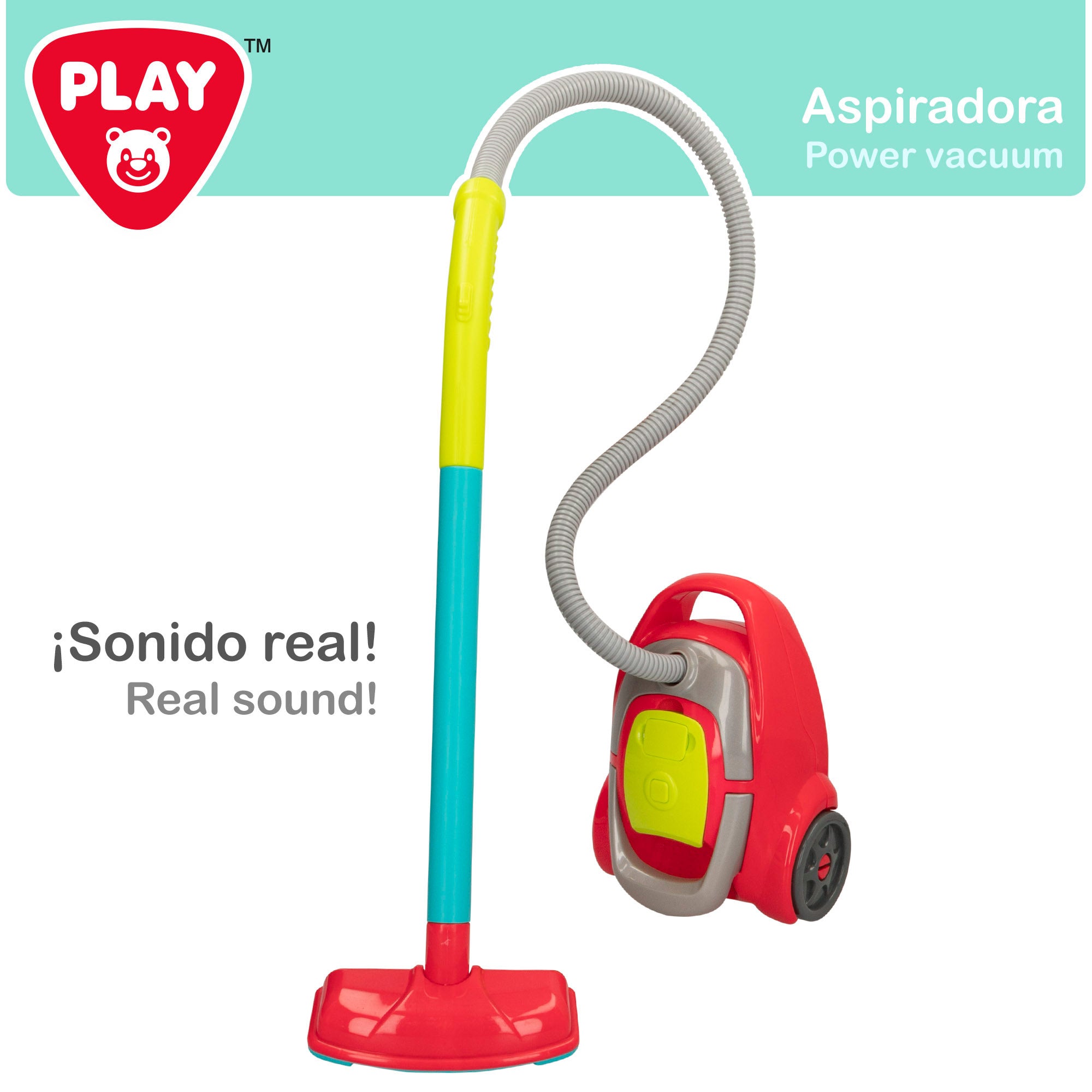 PLAY Aspiradora de juguete eléctrica con sonido y succión