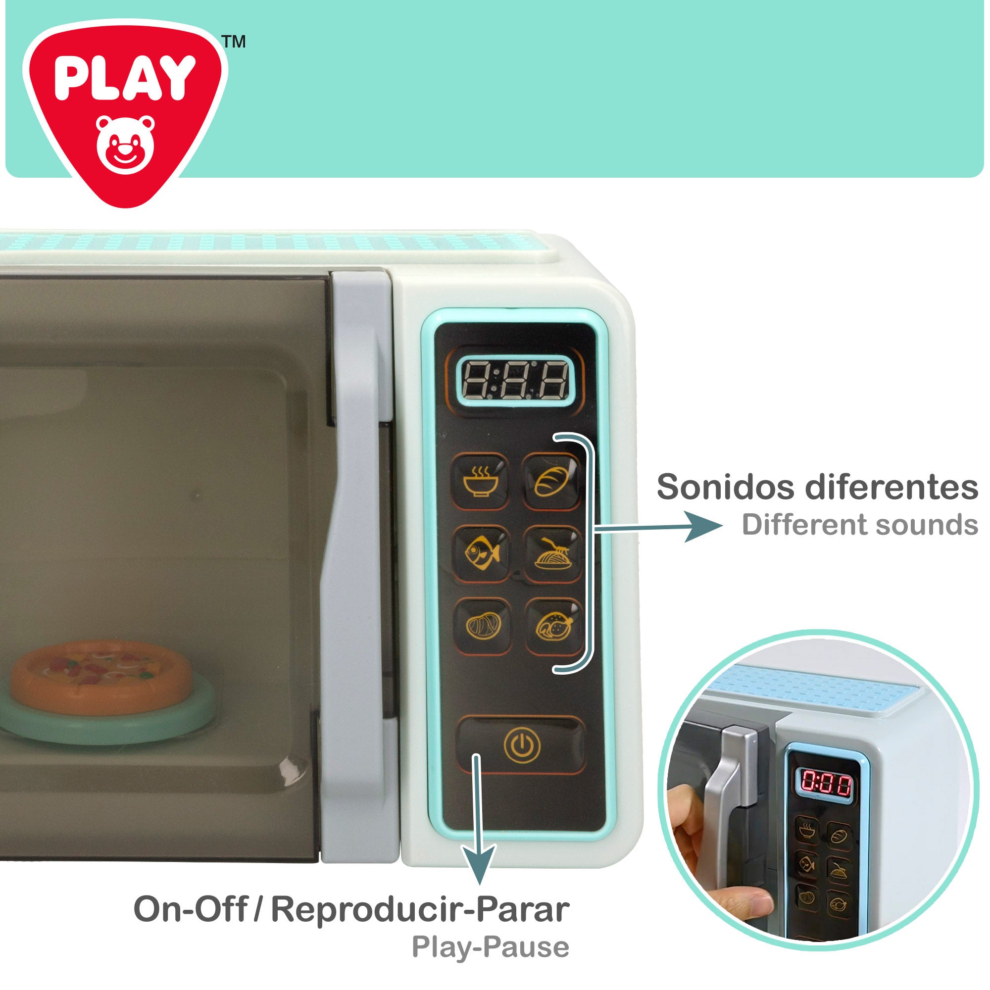 PLAY Microondas juguete con luz y sonido
