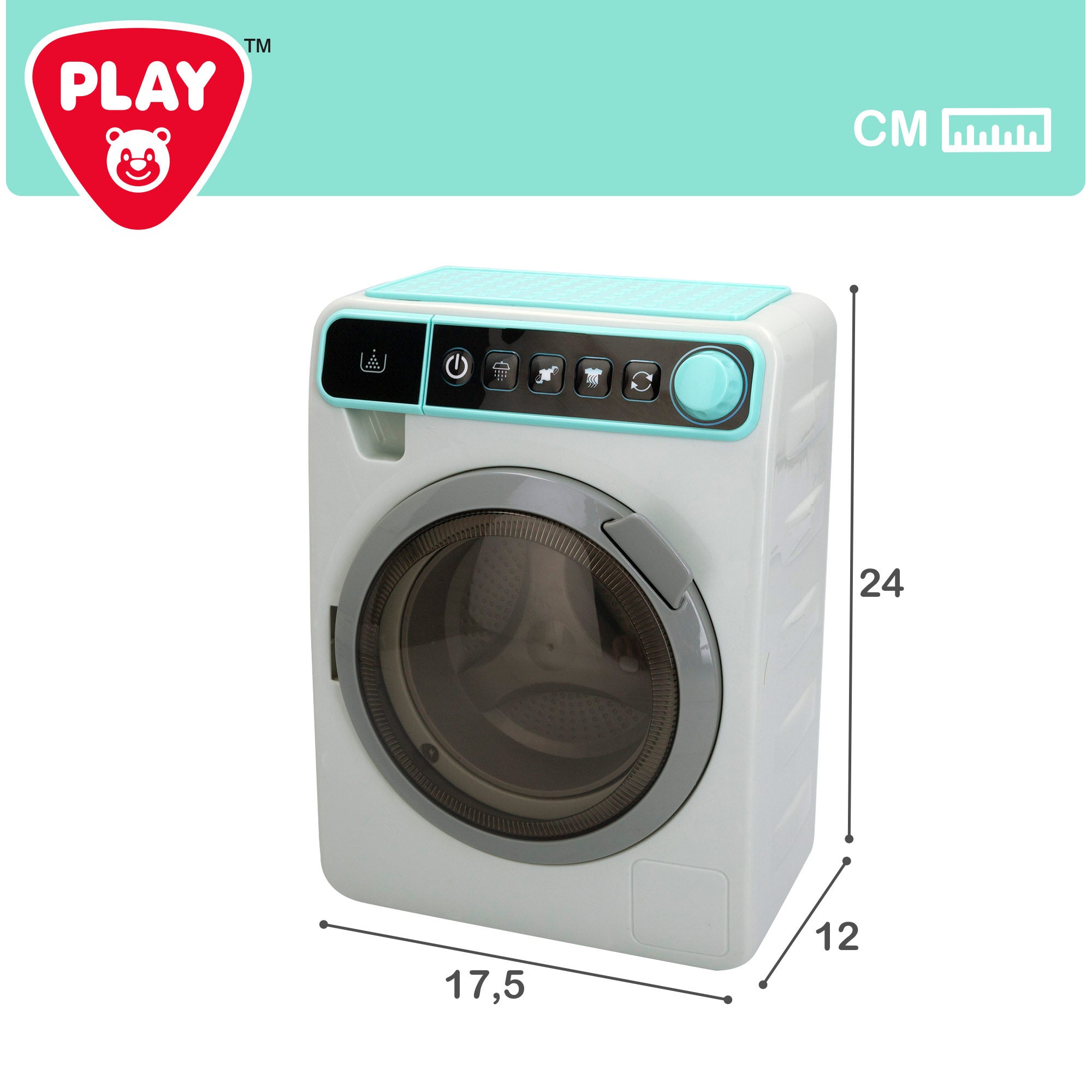 PLAY Lavadora juguete con luz y sonido