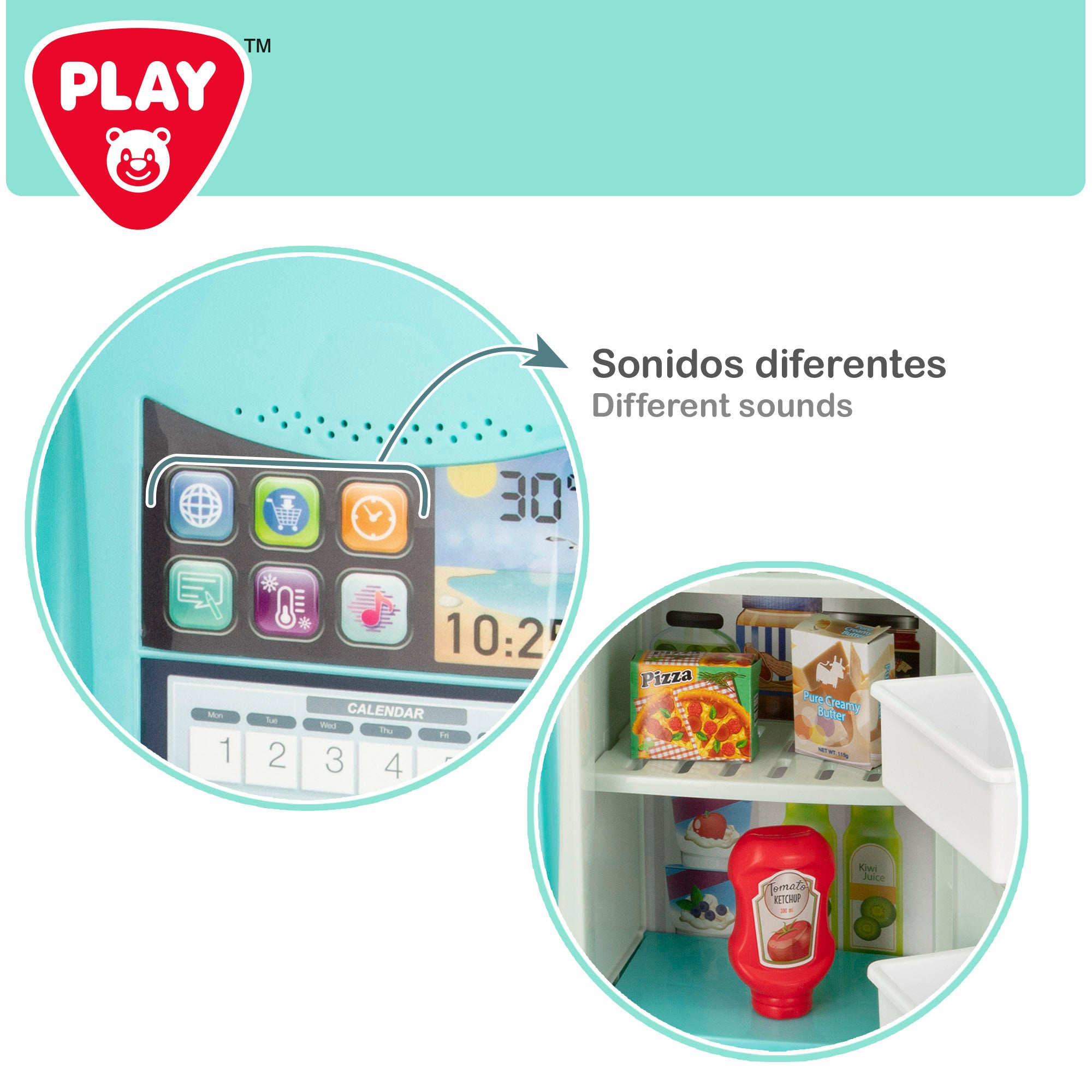 PLAY Frigorífico de juguete con sonido