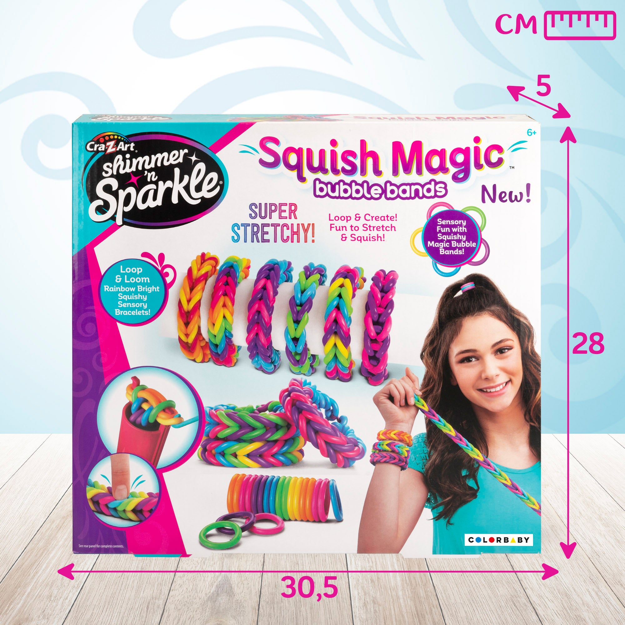 Shimmer 'n Sparkle Kit para hacer pulseras elásticas