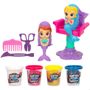 Set de plastilina brillante sirenitas Softee Dough