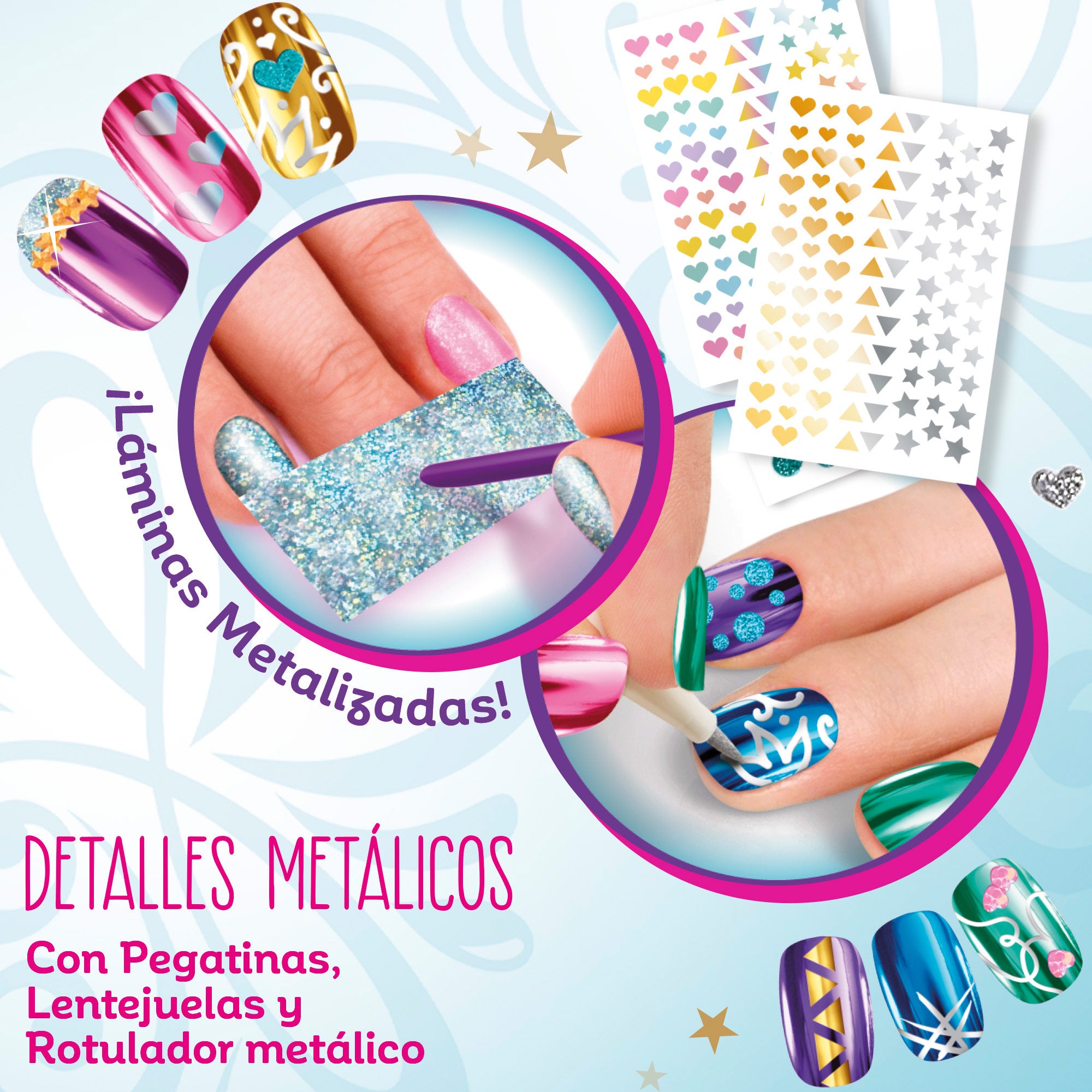 Shimmer 'n Sparkle Estudio de uñas metálicas