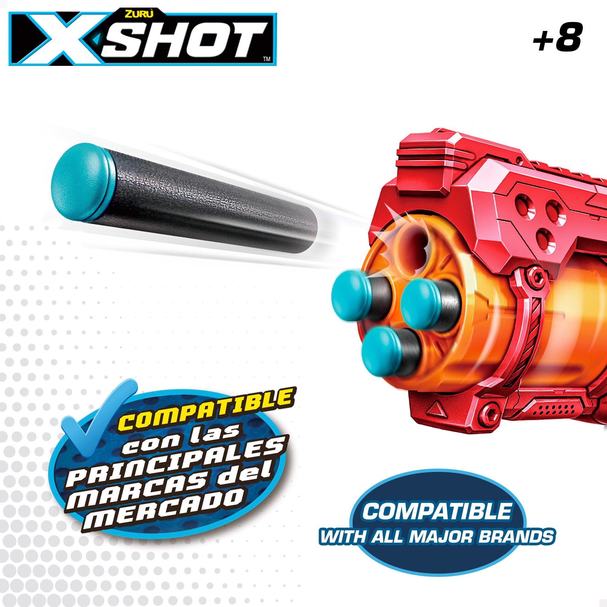 X-Shot Pack 200 dardos para pistolas hechos de gomaespuma