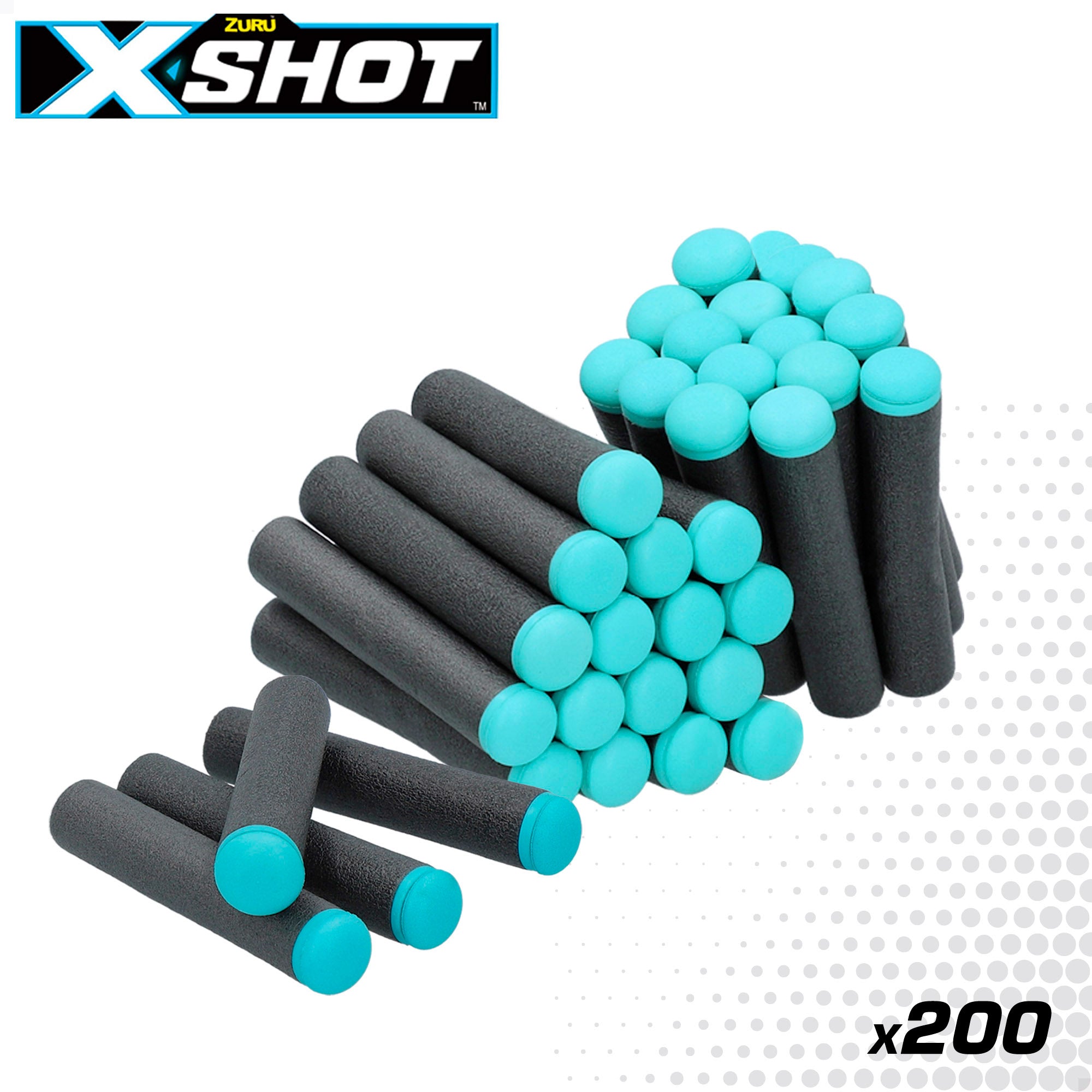 X-Shot Pack 200 dardos para pistolas hechos de gomaespuma