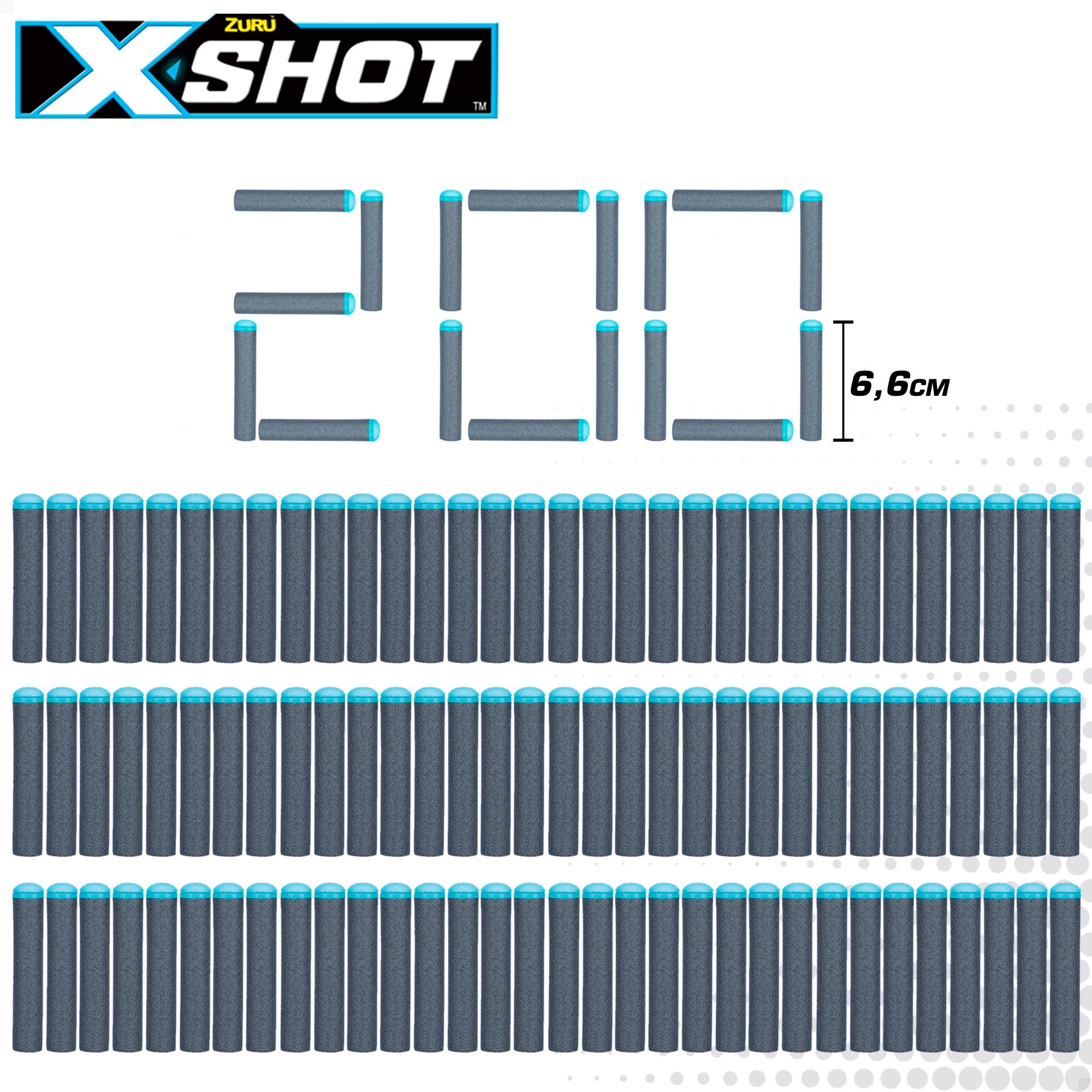 X-Shot Pack 200 dardos para pistolas hechos de gomaespuma