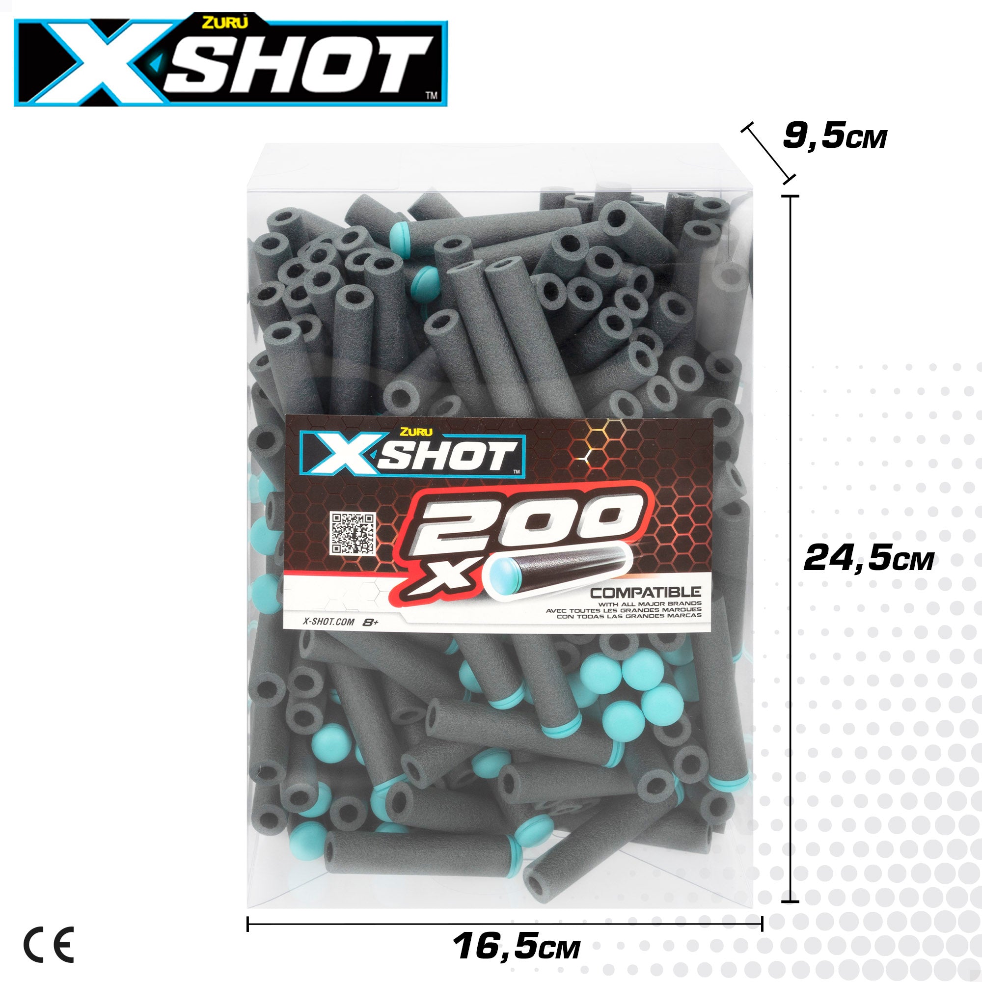 X-Shot Pack 200 dardos para pistolas hechos de gomaespuma