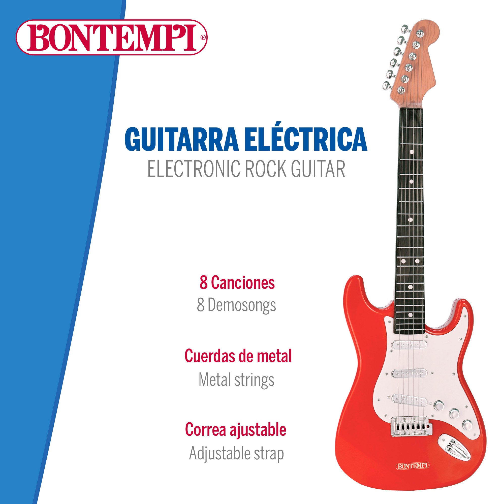 Guitarra eléctrica de juguete rock 67 cm Bontempi