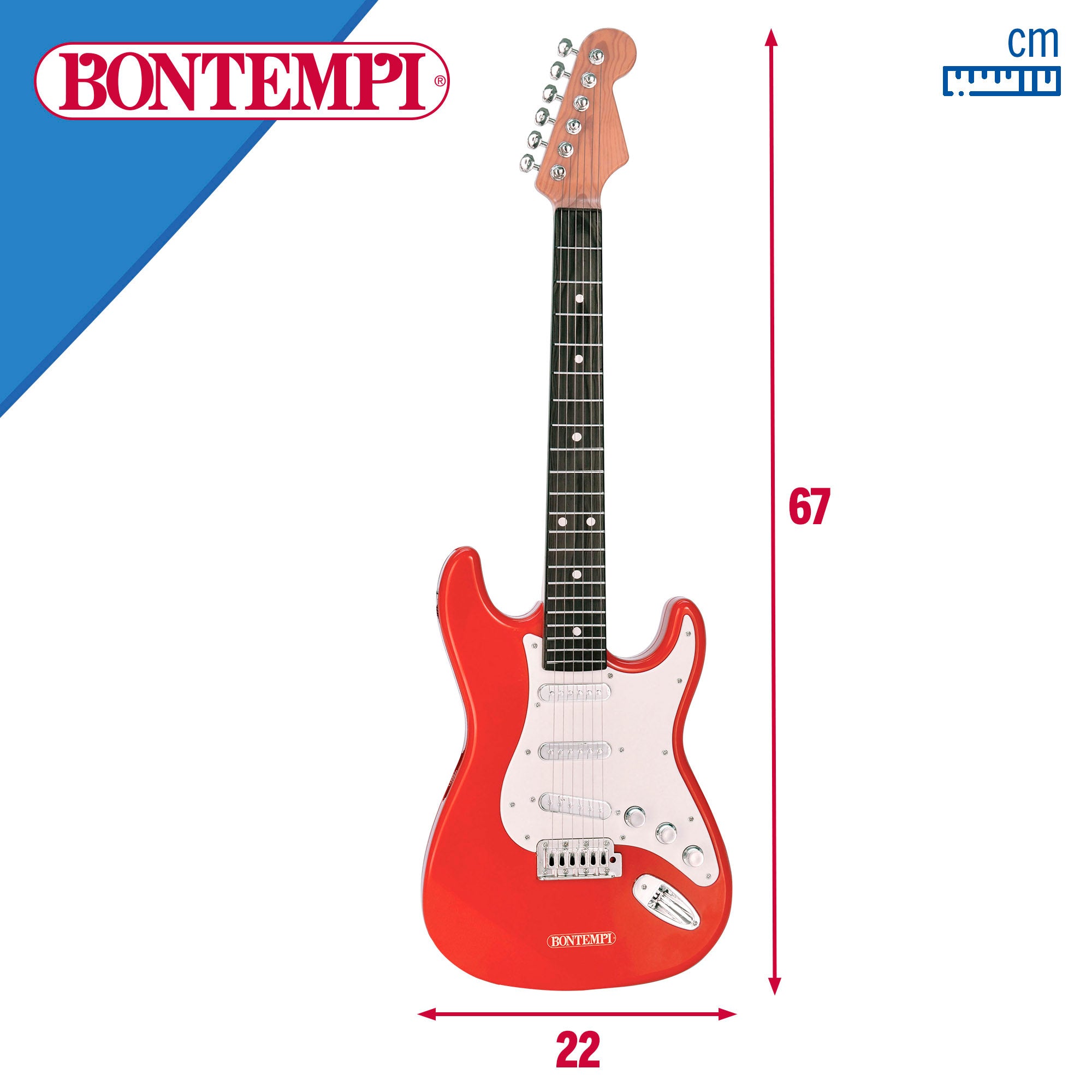 Guitarra eléctrica de juguete rock 67 cm Bontempi