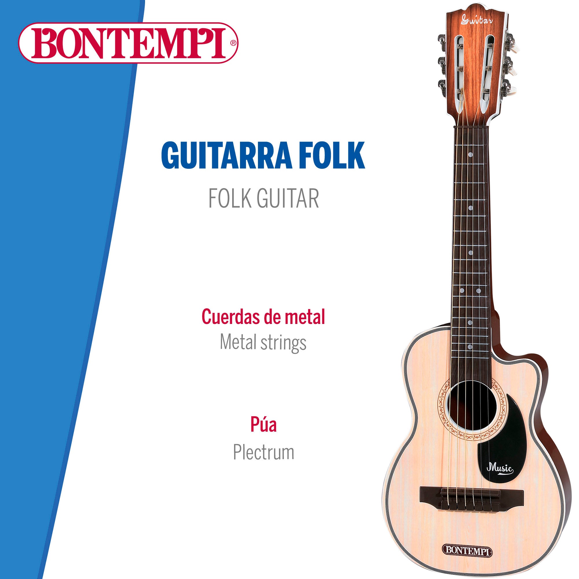 Guitarra de juguete folk 68 cm Bontempi