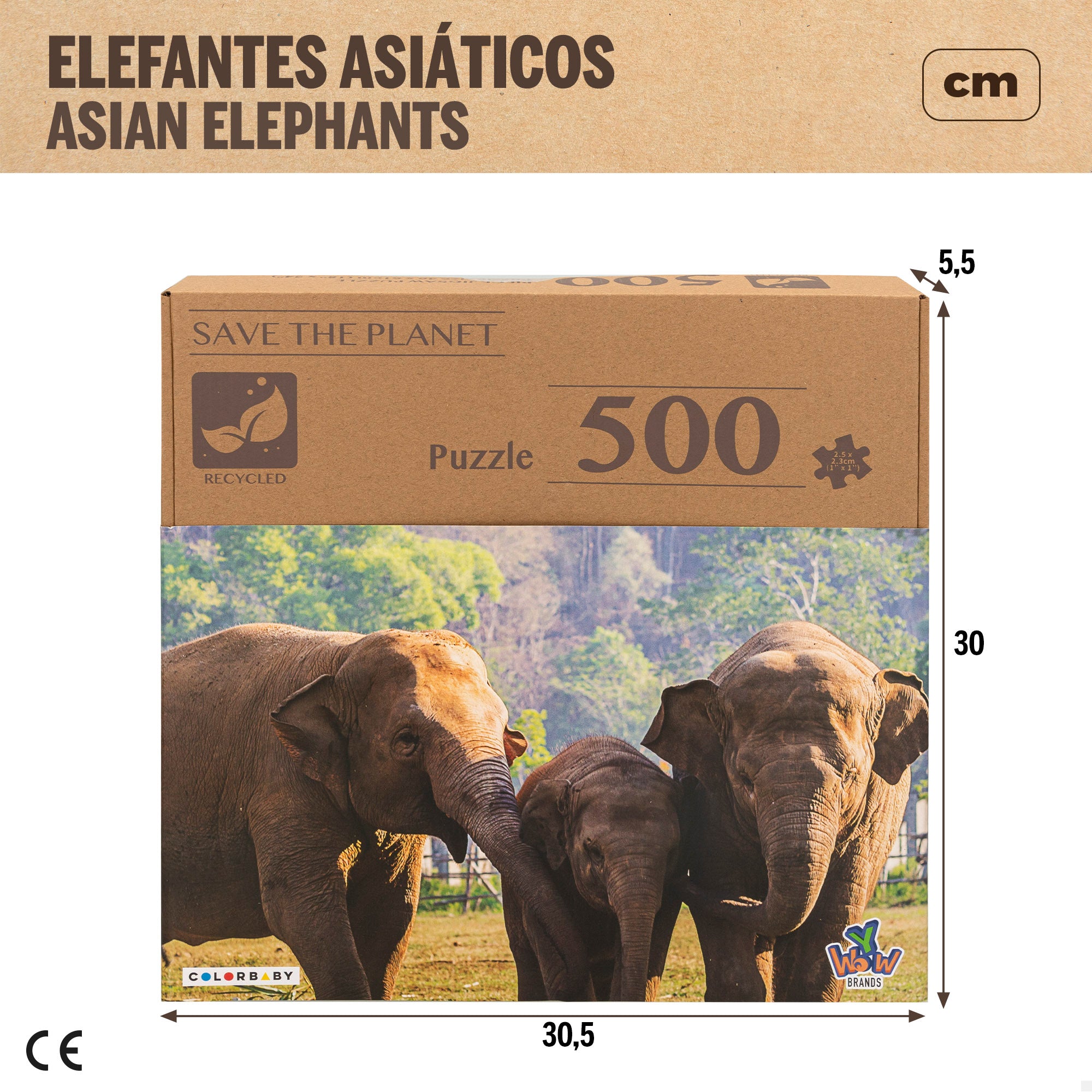 Puzzle infantil elefantes 500 piezas CB Toys