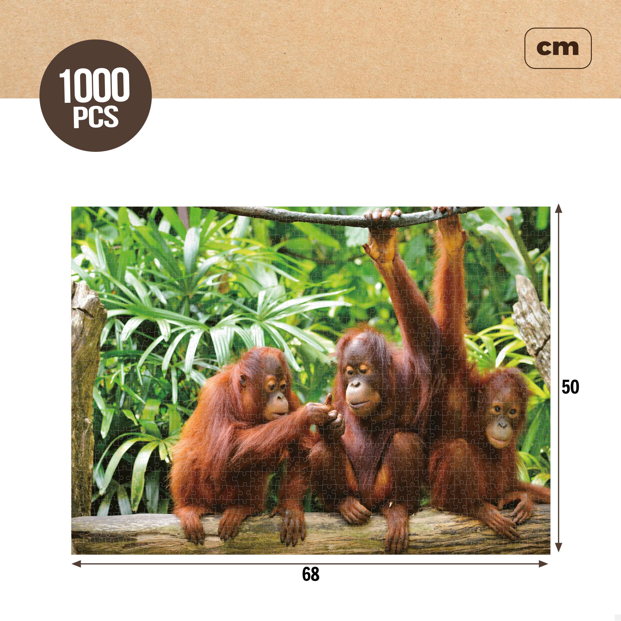 Puzzle infantil orangutanes 1000 piezas CB Toys