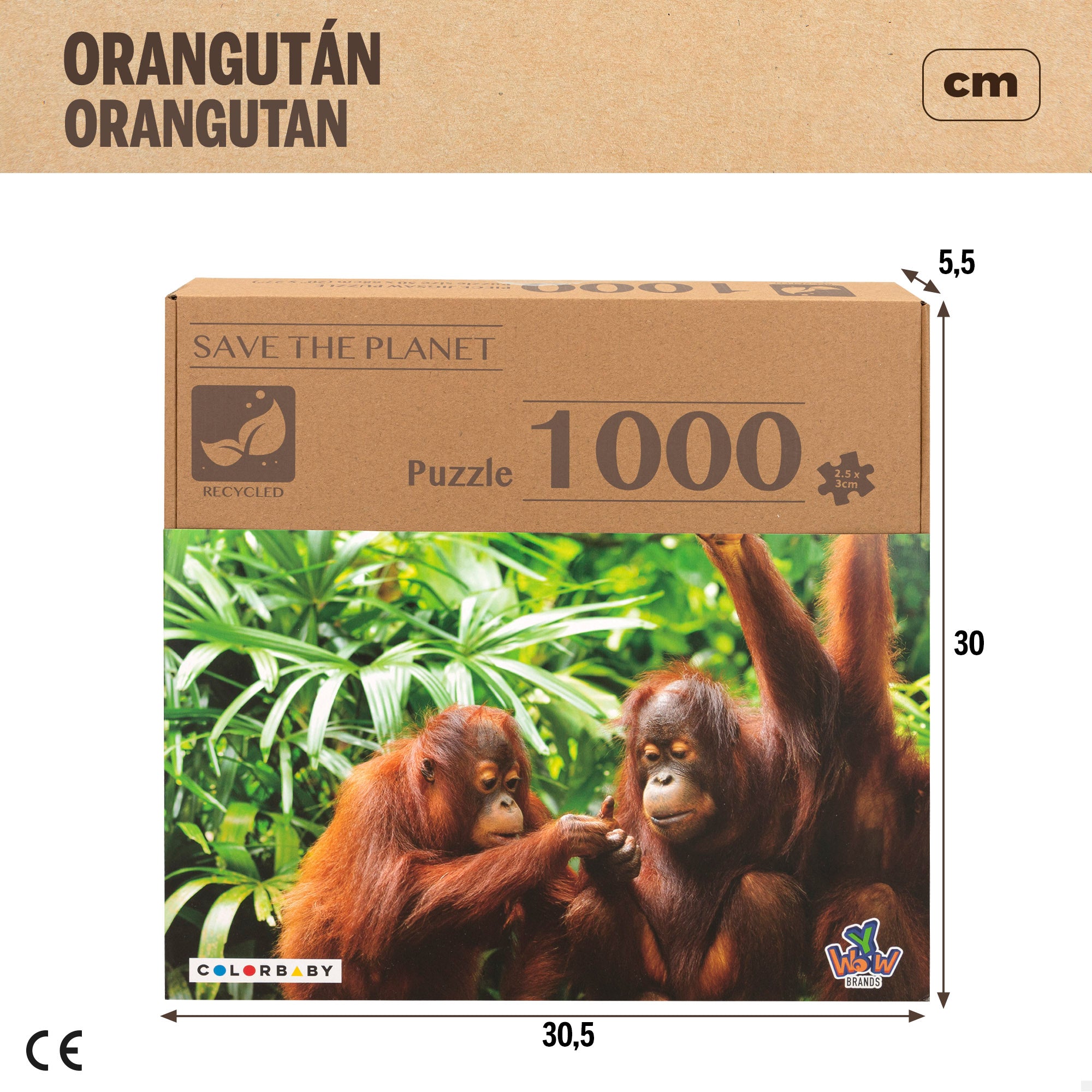 Puzzle infantil orangutanes 1000 piezas CB Toys