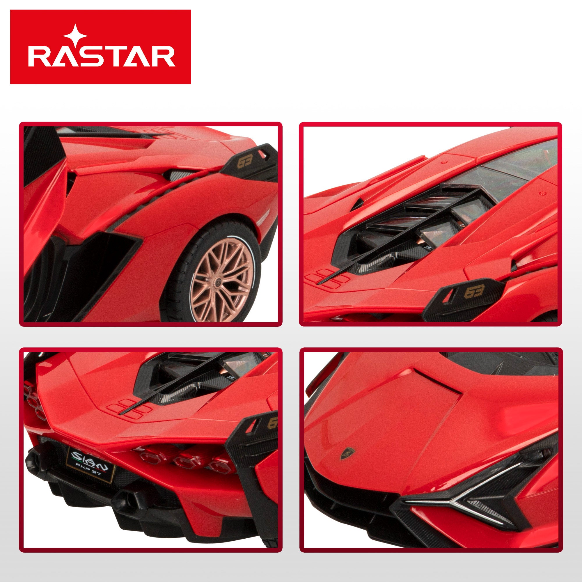 RASTAR Coche teledirigido Lamborghini Sián FKP 37 con luces 1:14