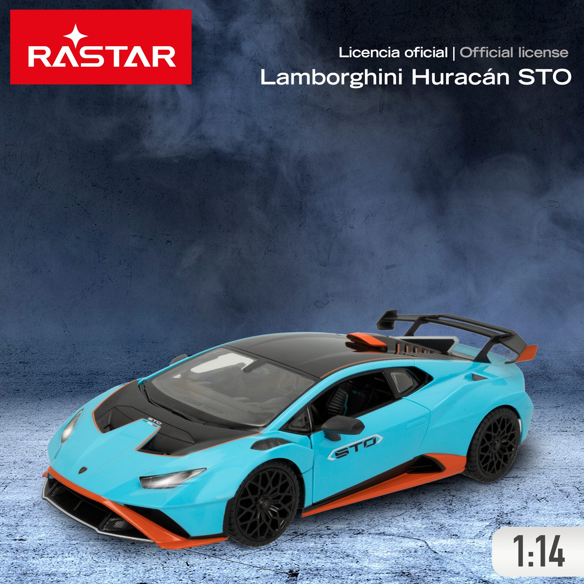 RASTAR Coche teledirigido Lamborghini Huracán STO con luces 1:14