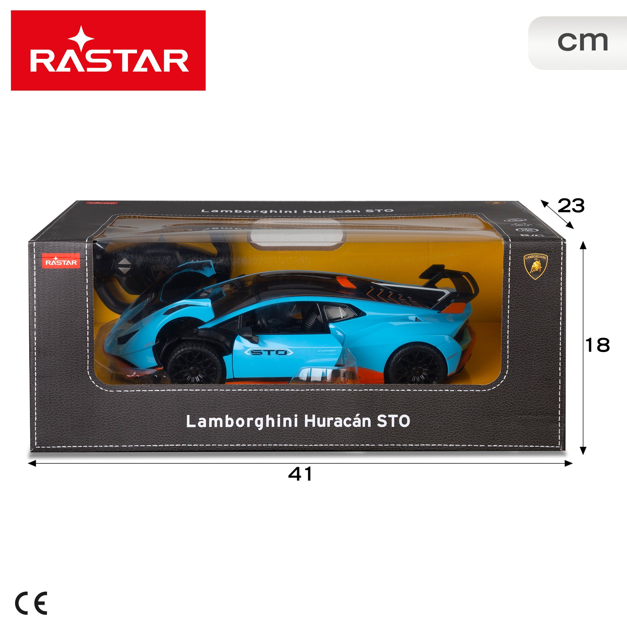 RASTAR Coche teledirigido Lamborghini Huracán STO con luces 1:14