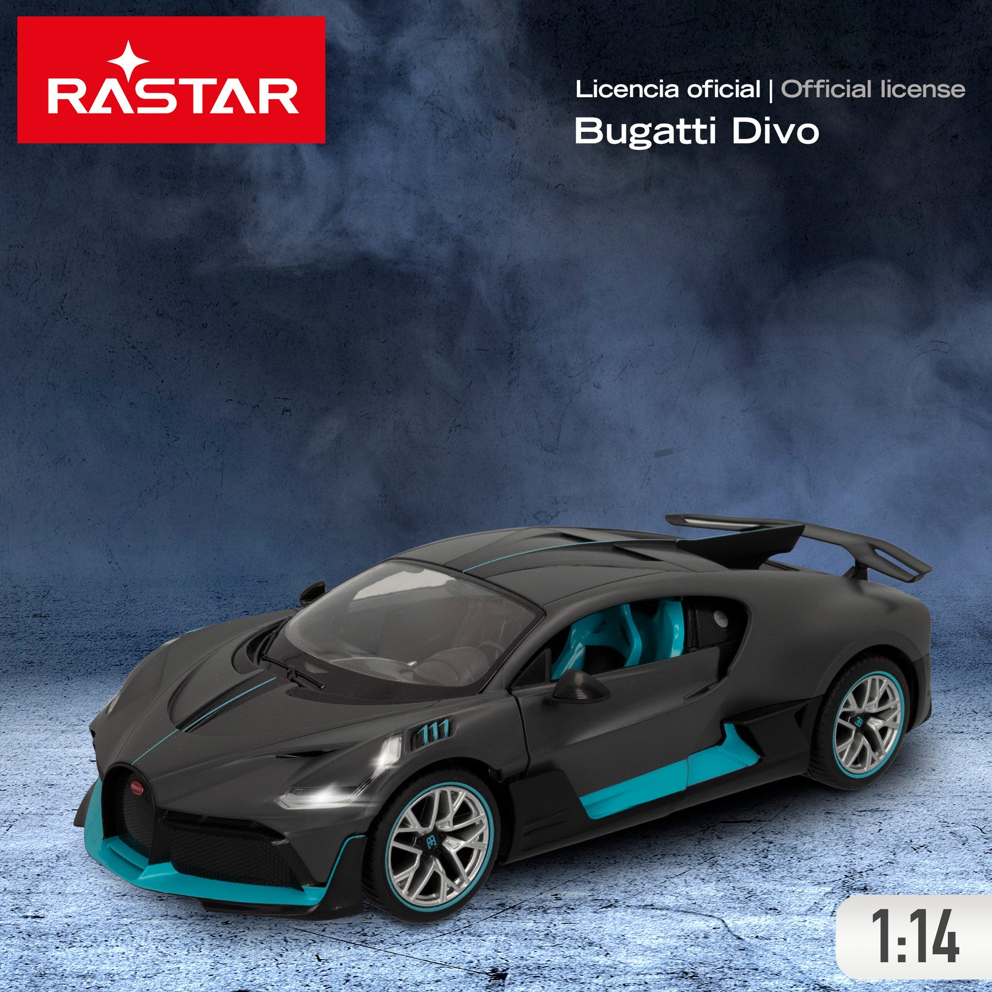 RASTAR Coche teledirigido Bugatti Divo con luces 1:14