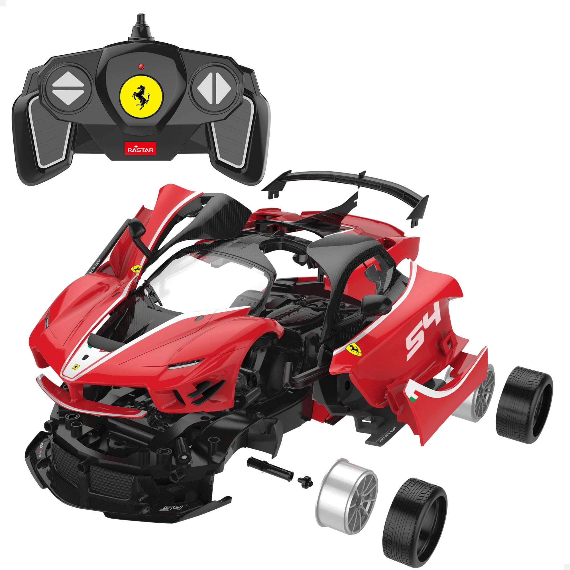 RASTAR Coche radiocontrol para montar Ferrari FXX K Evo 1:18