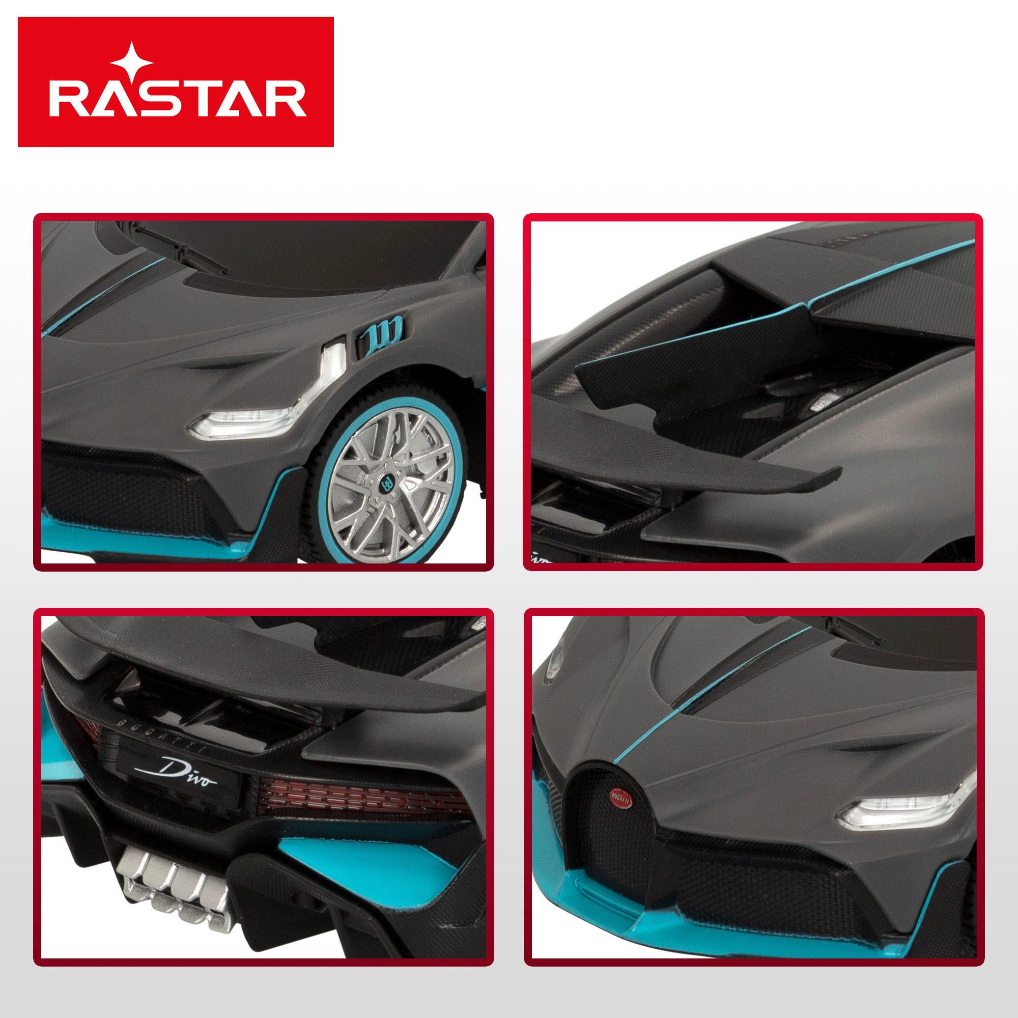 RASTAR Coche teledirigido Bugatti Divo 1:24