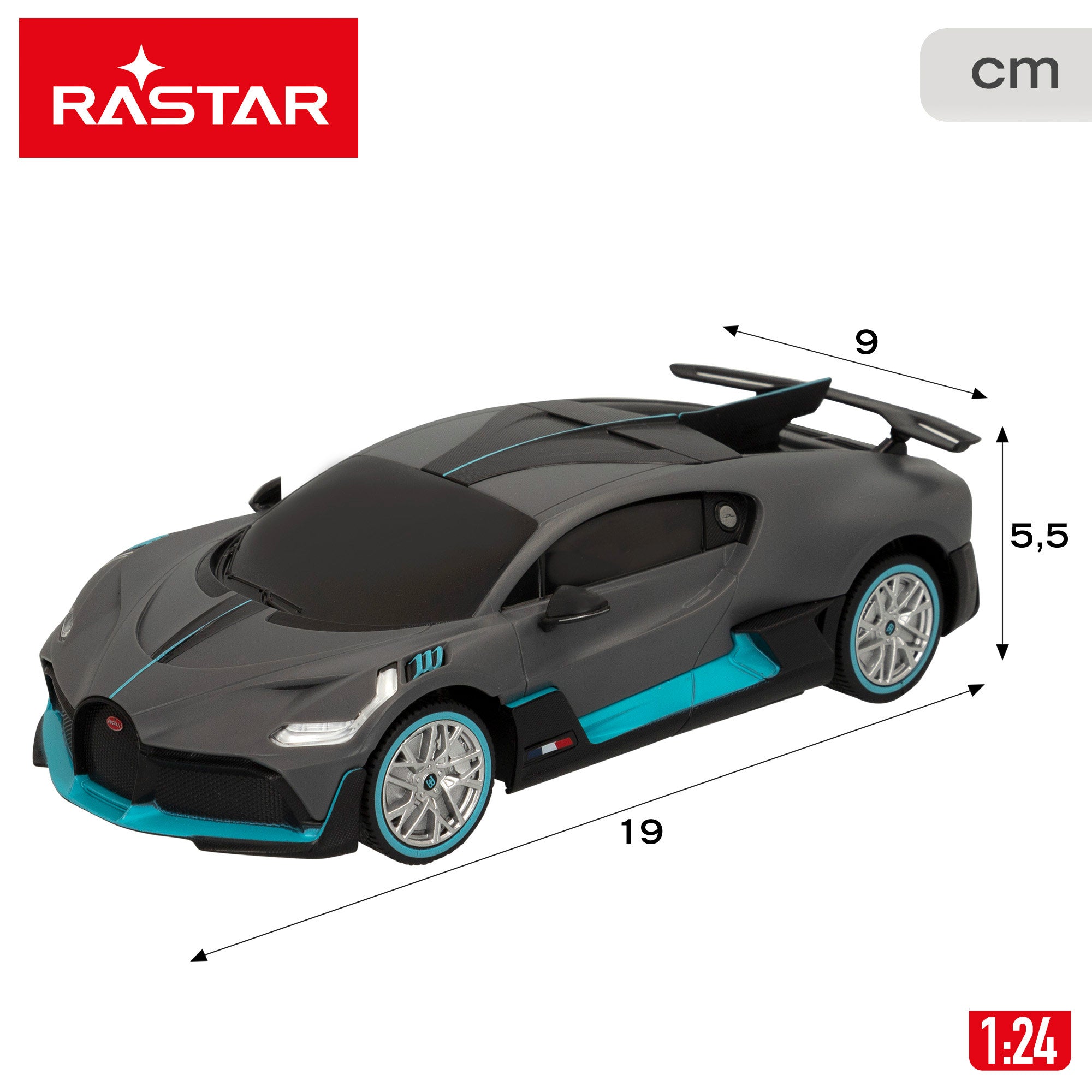 RASTAR Coche teledirigido Bugatti Divo 1:24