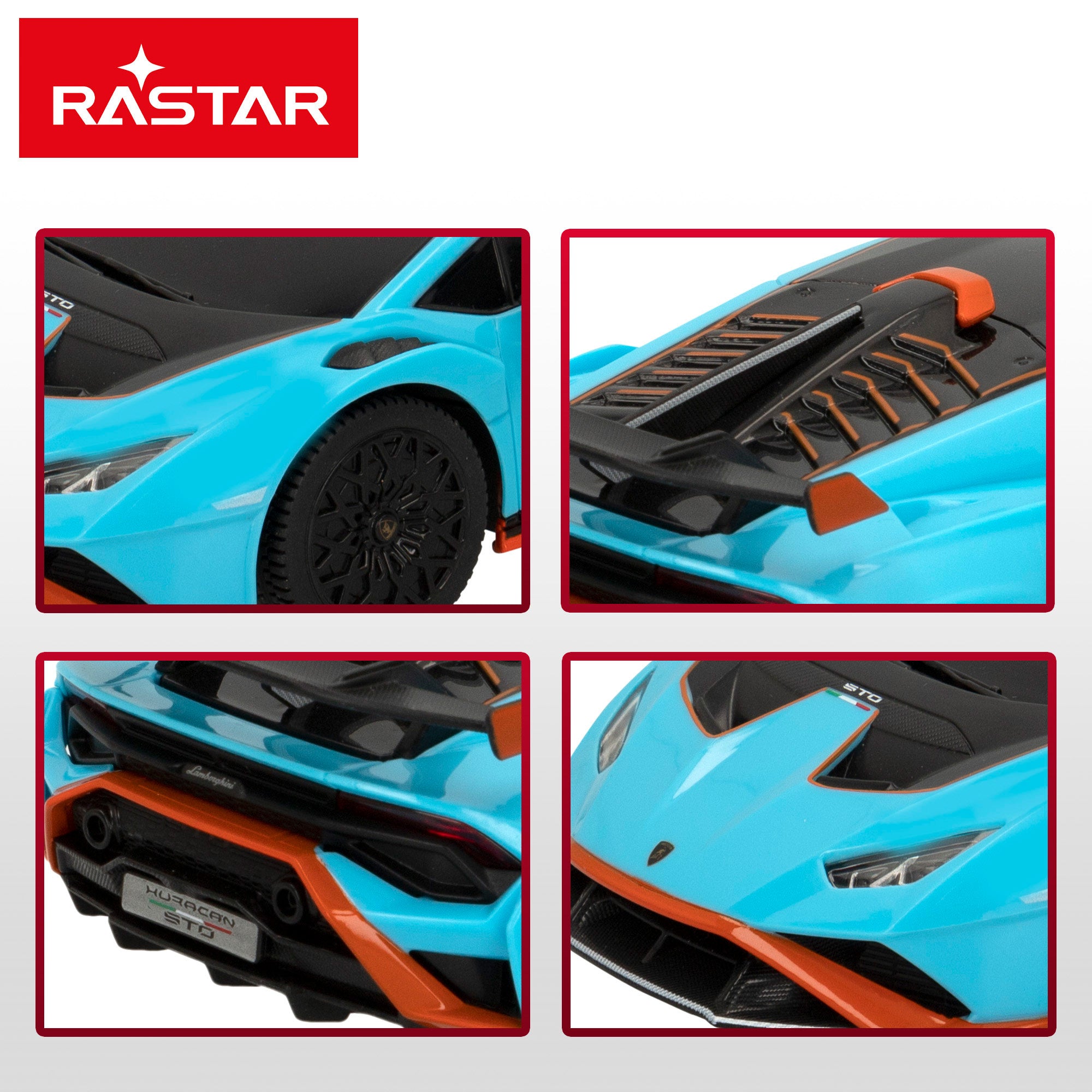 RASTAR Coche teledirigido Lamborghini Huracán STO 1:24