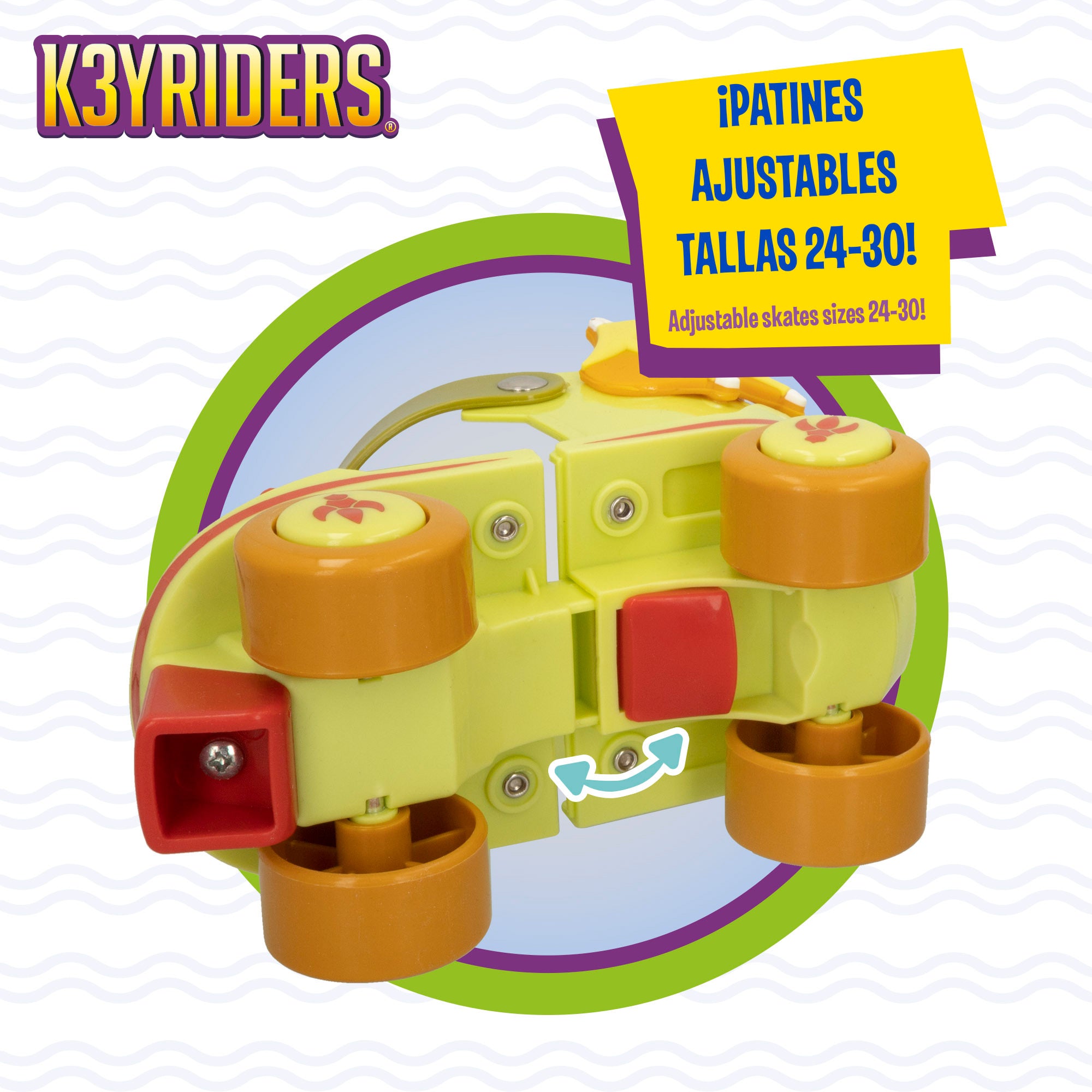Kit patines 4 ruedas de dragón talla 24-30 K3YRIDERS