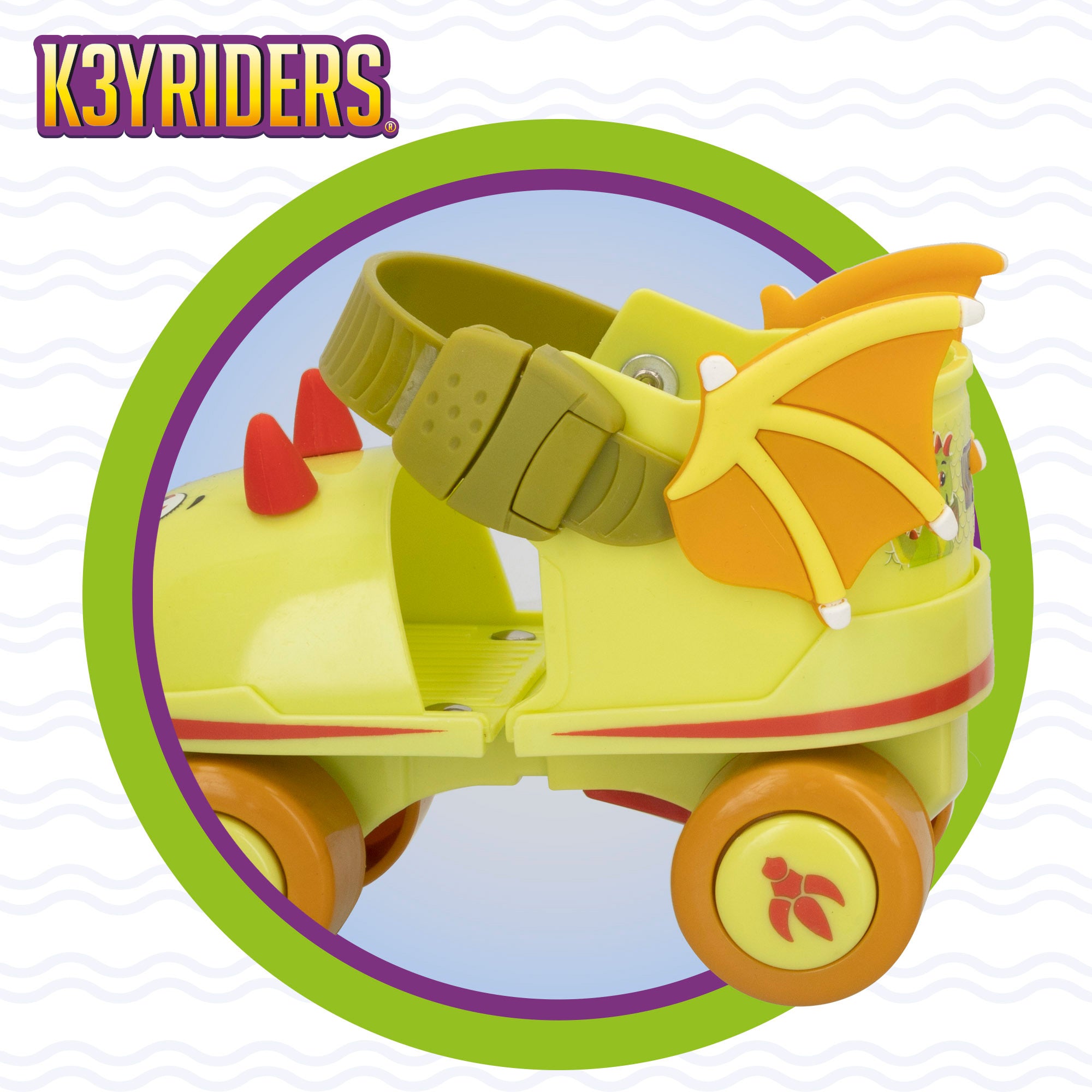 Kit patines 4 ruedas de dragón talla 24-30 K3YRIDERS