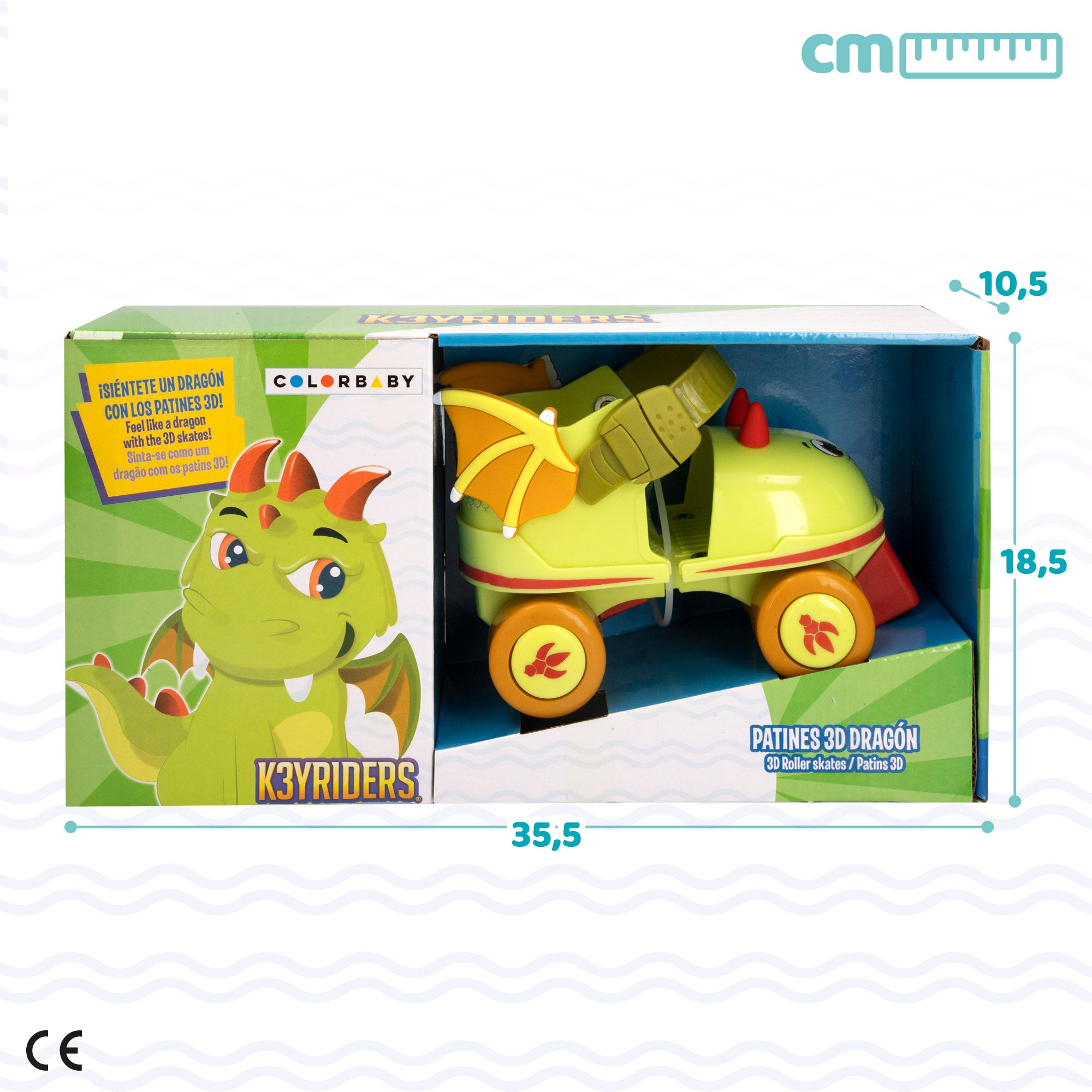 Kit patines 4 ruedas de dragón talla 24-30 K3YRIDERS