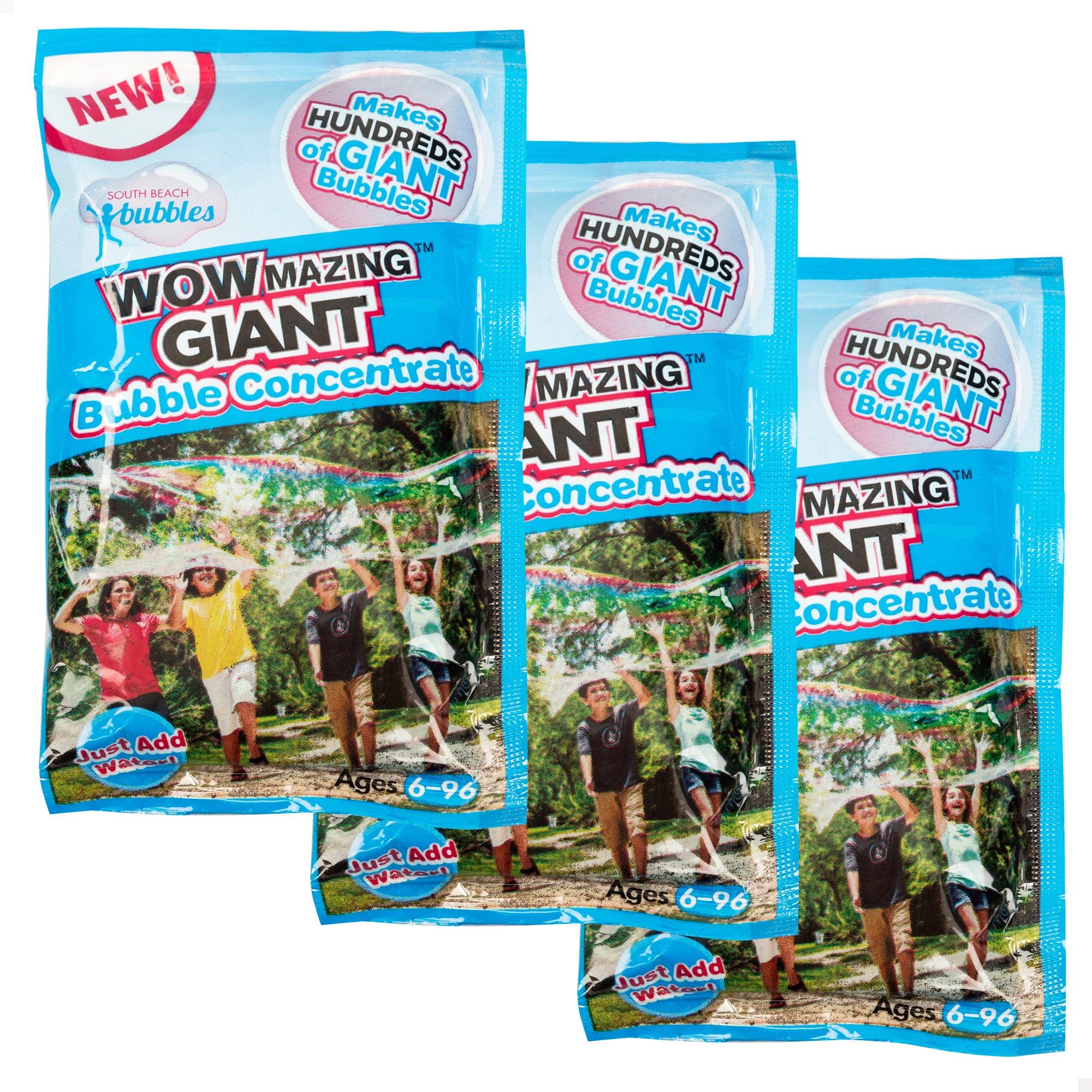 WOWmazing Pack 3 sobres de jabón concentrado para hacer pompas